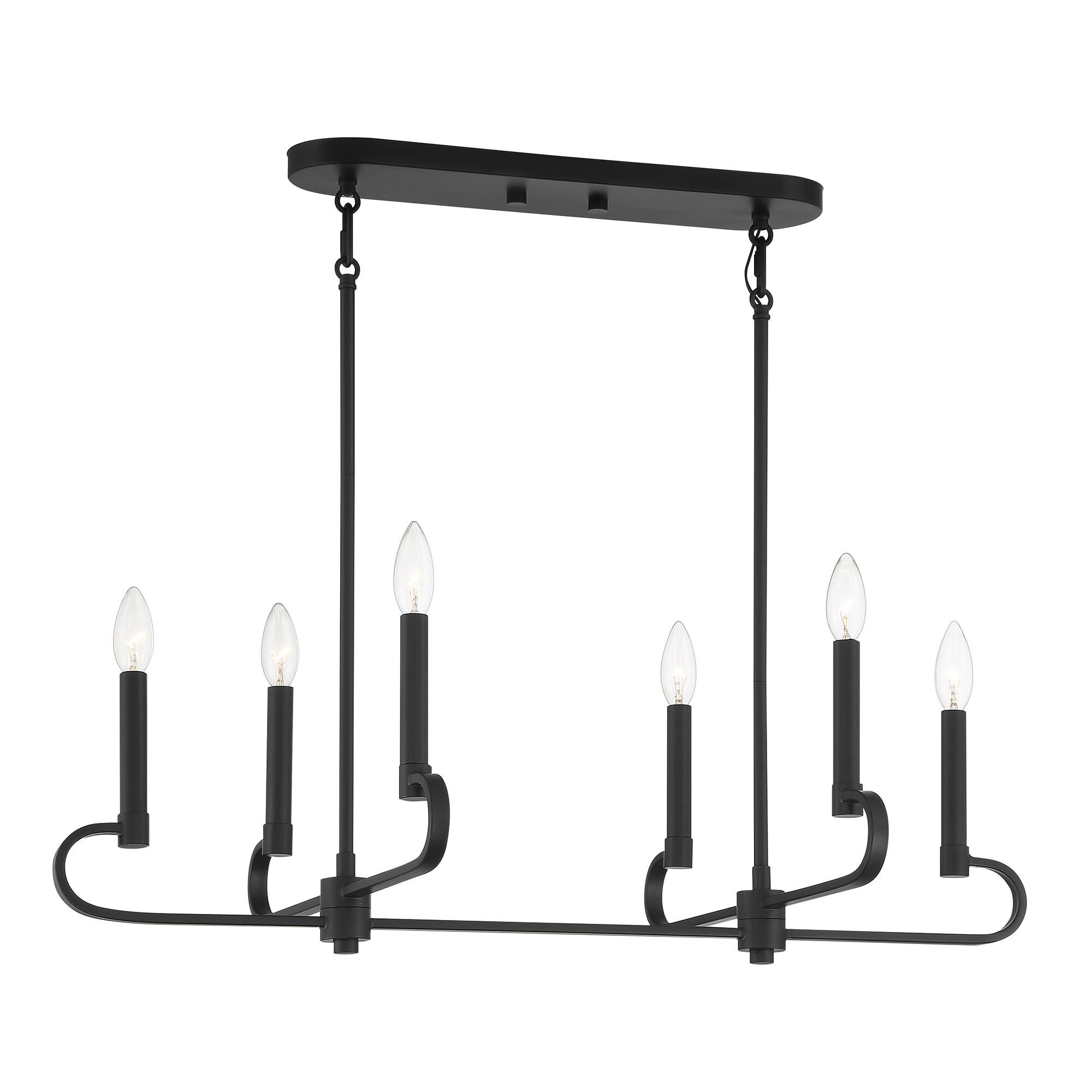 Summit 32 Inch 6 Light Linear Suspension Light by Designers Fountain