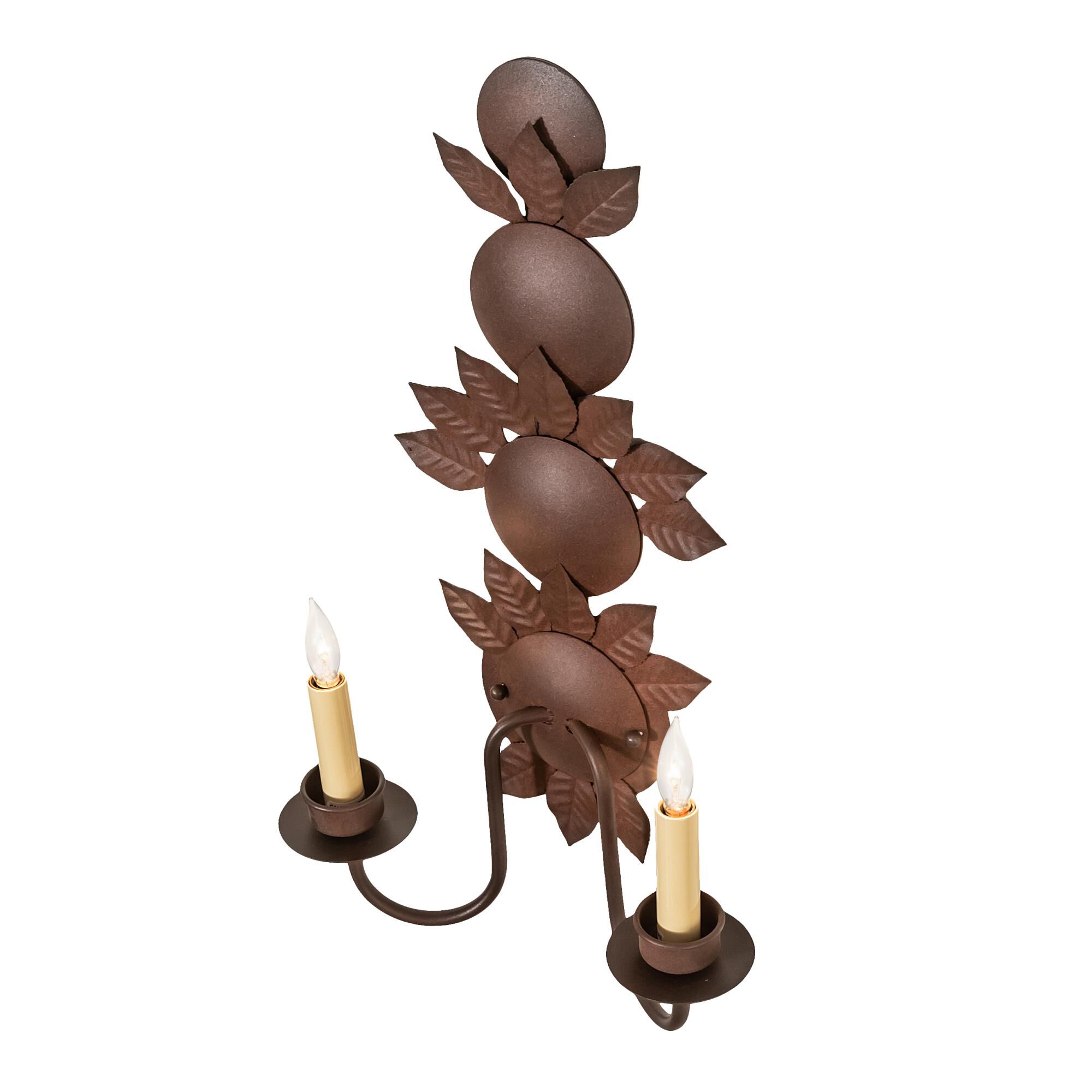 Tole Leaf 21 Inch Wall Sconce by Meyda Lighting