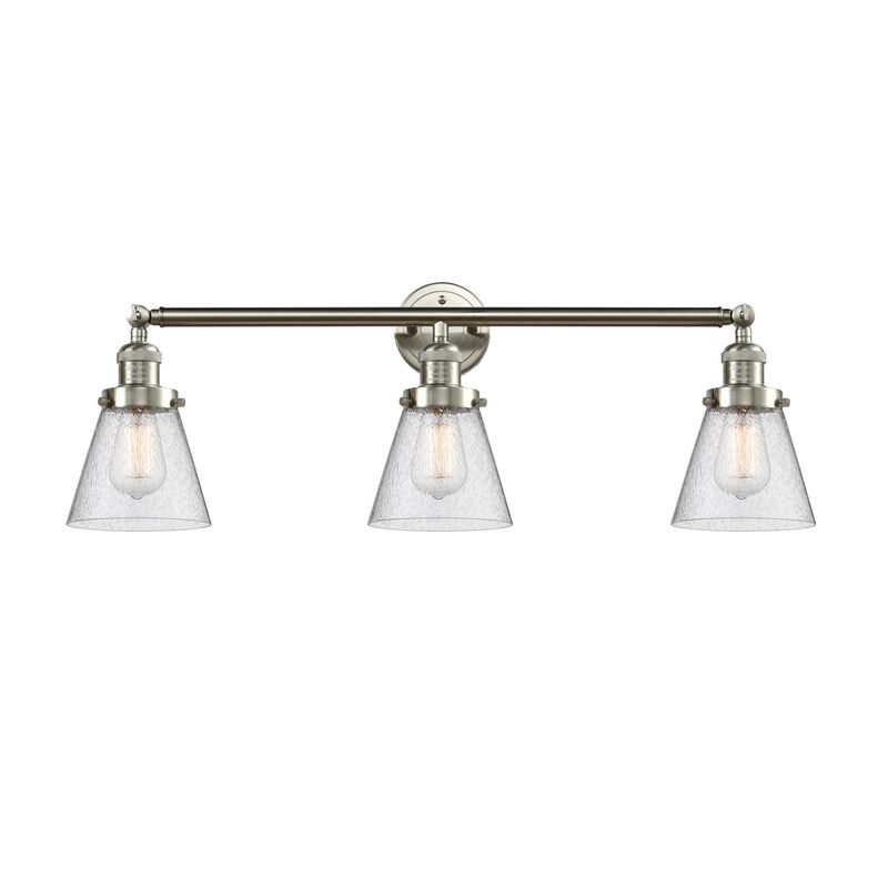 Bruno Marashlian Small Cone 30 Inch 3 Light Bath Vanity Light by Innovations Lighting