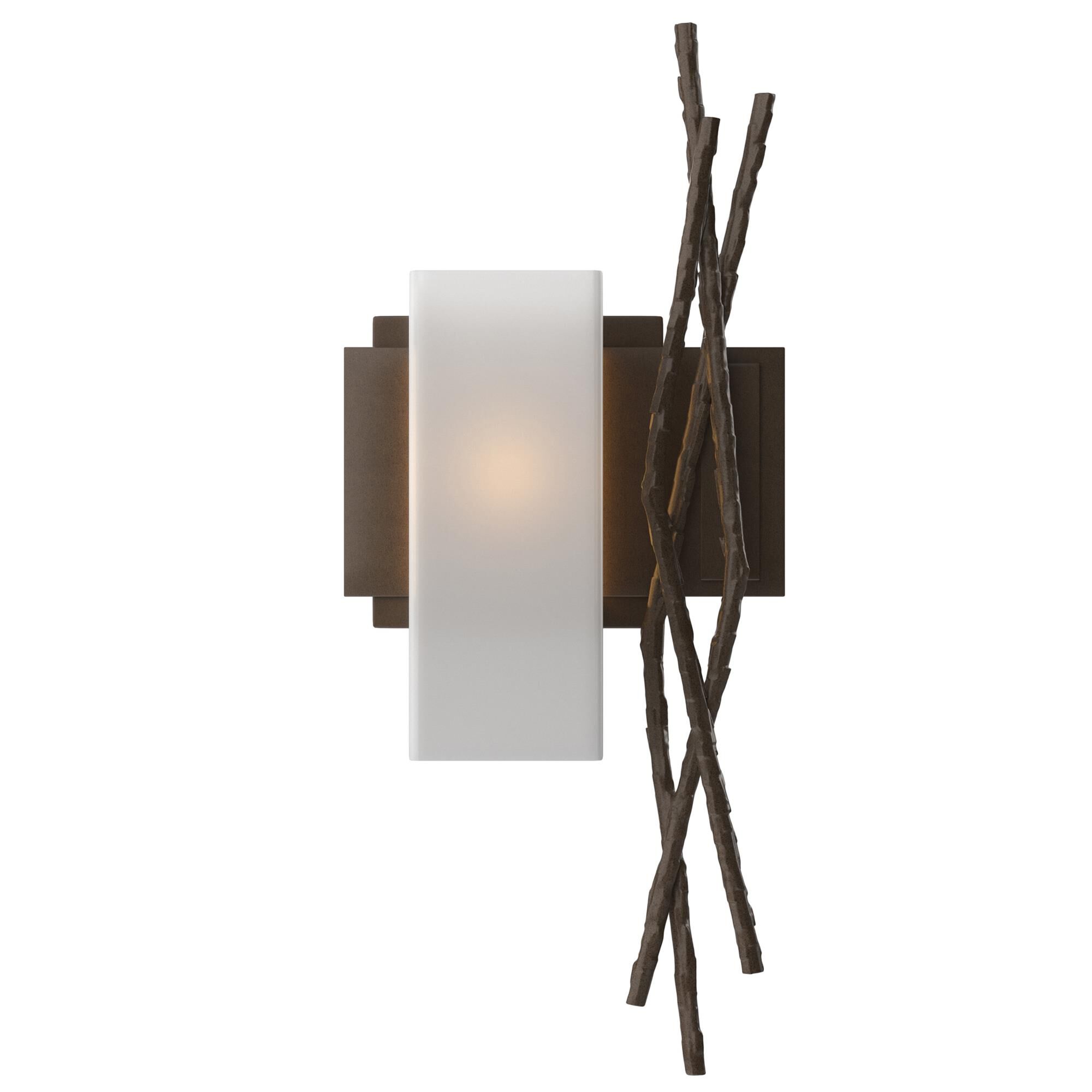 Shown in Bronze finish and Opal  glass and Orientation: Left accent