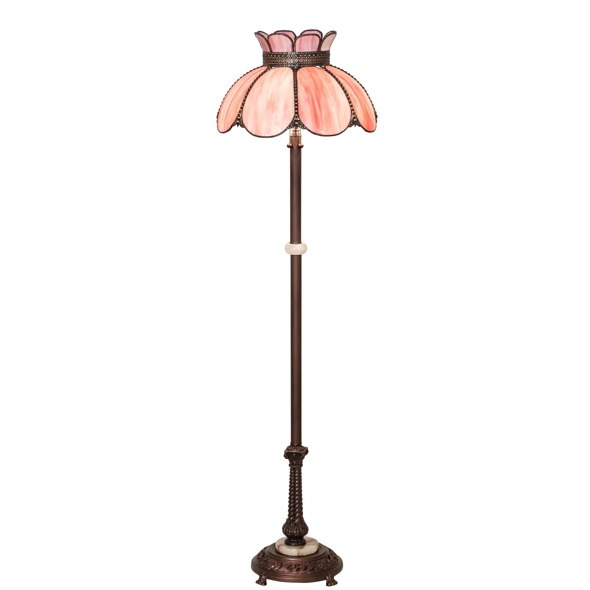 Shown in Craftsman Brown Finish;Mahogany Bronze finish and Pink;Iridescent glass