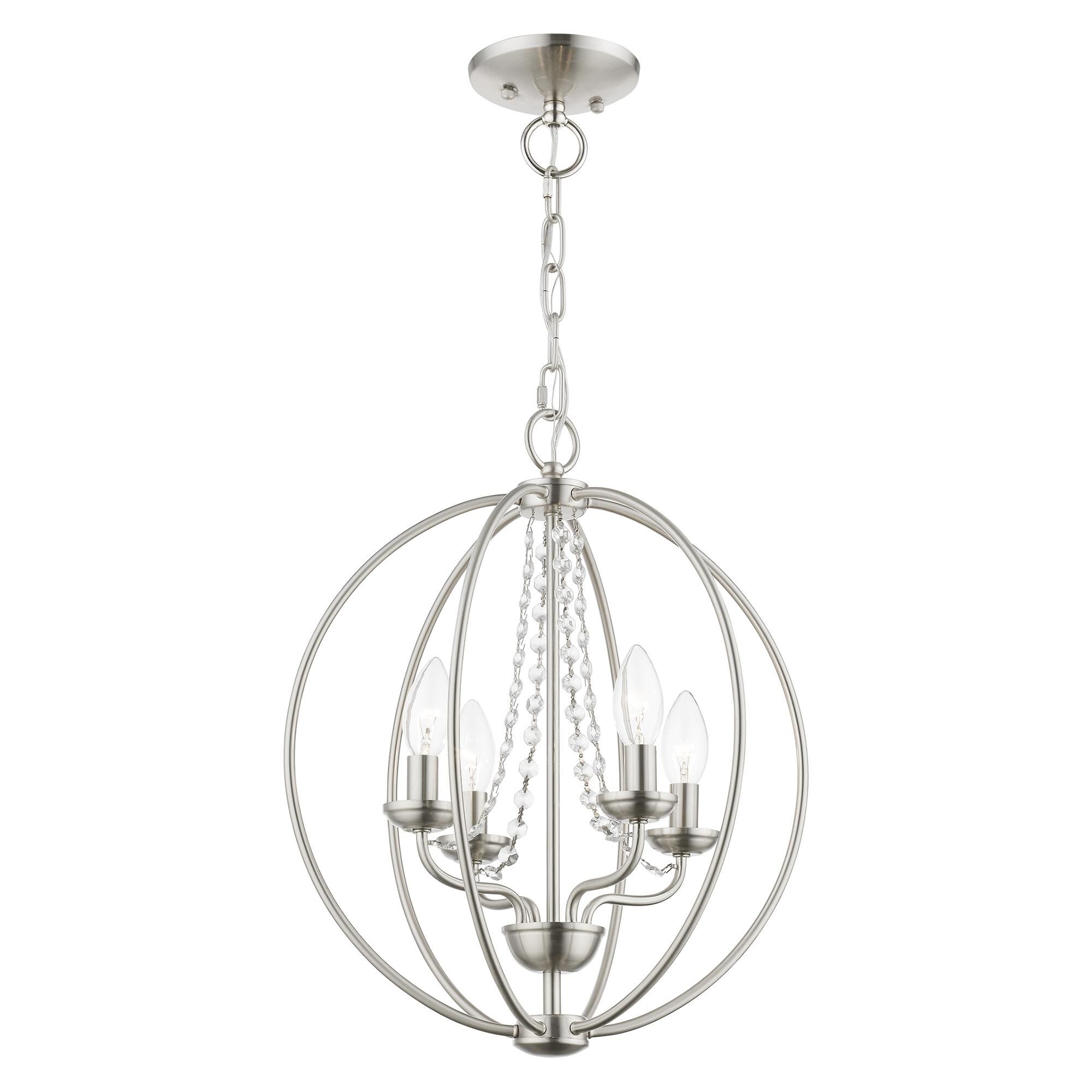 Arabella 15 Inch 4 Light Mini Chandelier by Livex Lighting