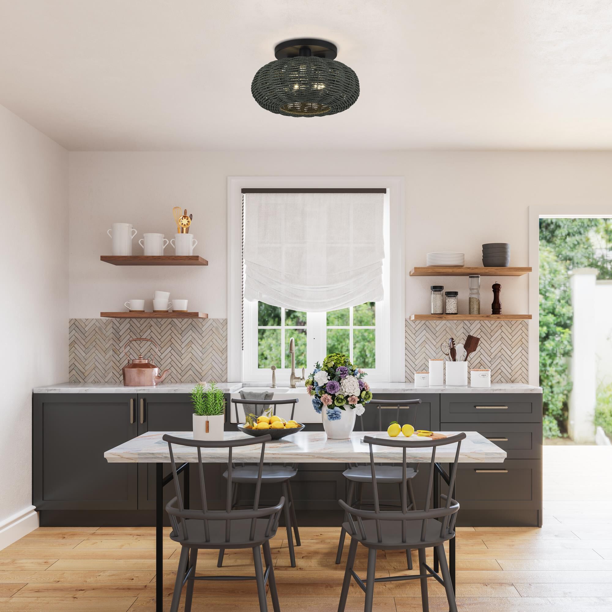 Deluna 14 Inch Semi Flush Mount by Livex Lighting