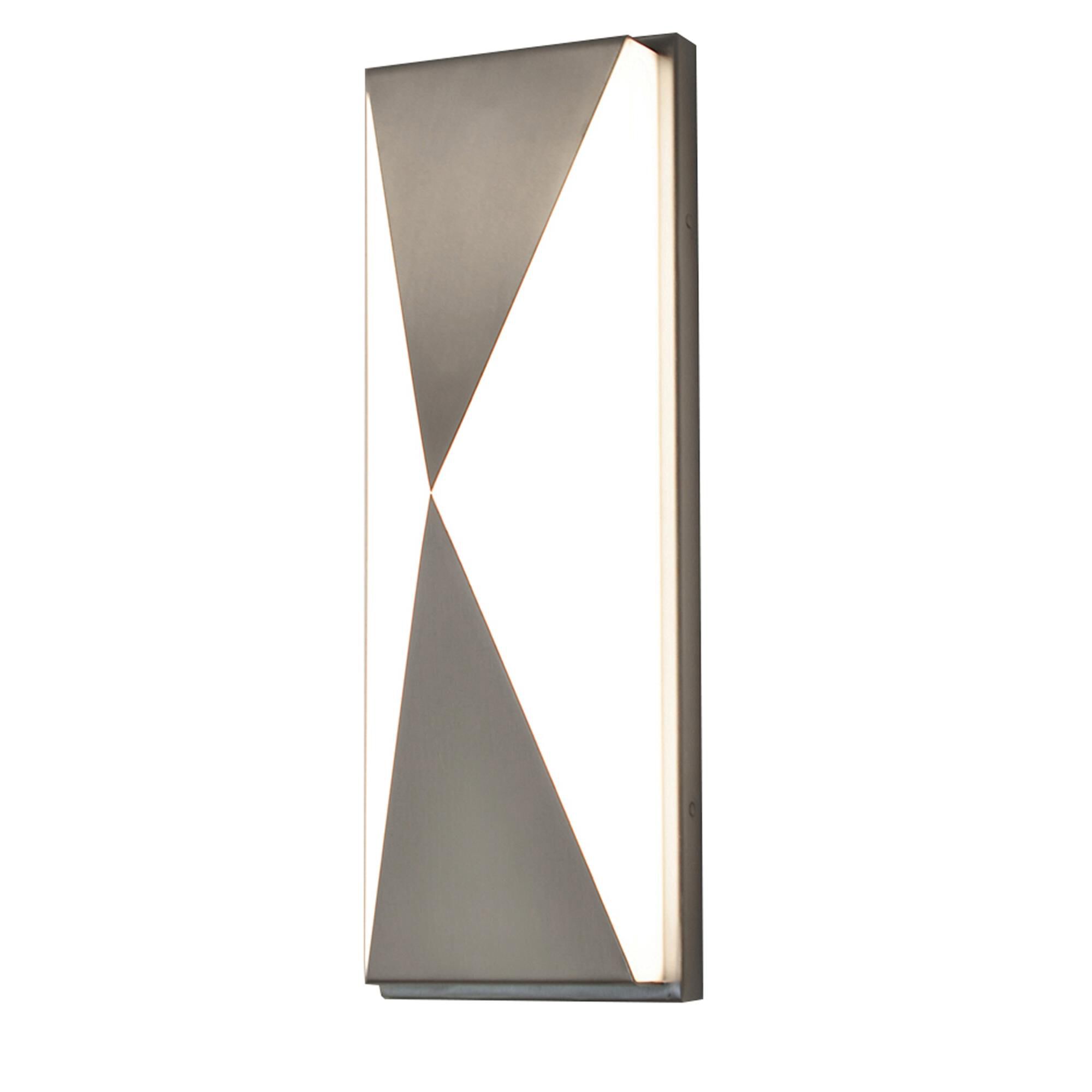 Shown in Satin Nickel finish and White Acrylic glass and 120 Volt Dimmer accent