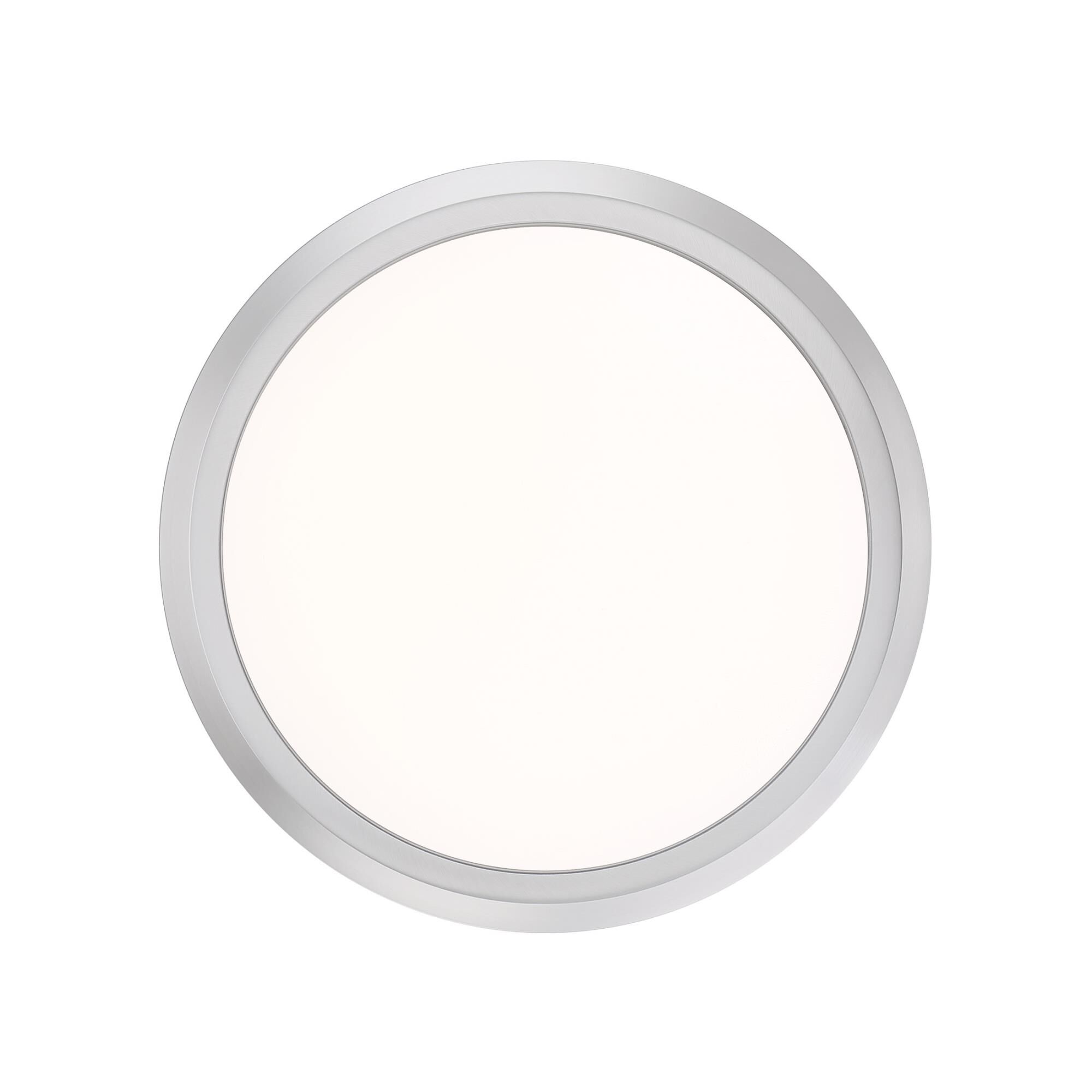 Shown in Brushed Nickel finish and White Acrylic glass