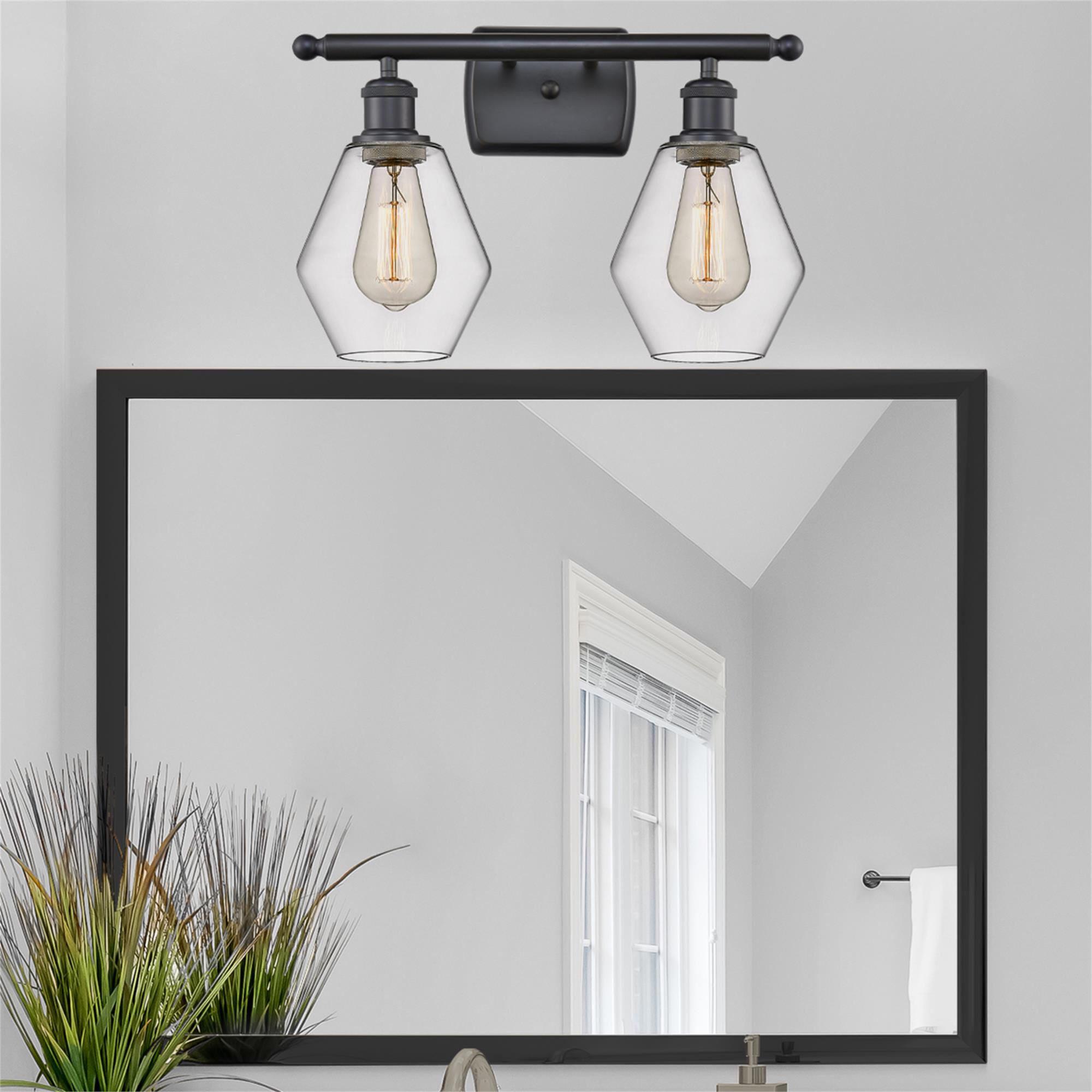 Shown in Matte Black  finish and Clear glass
