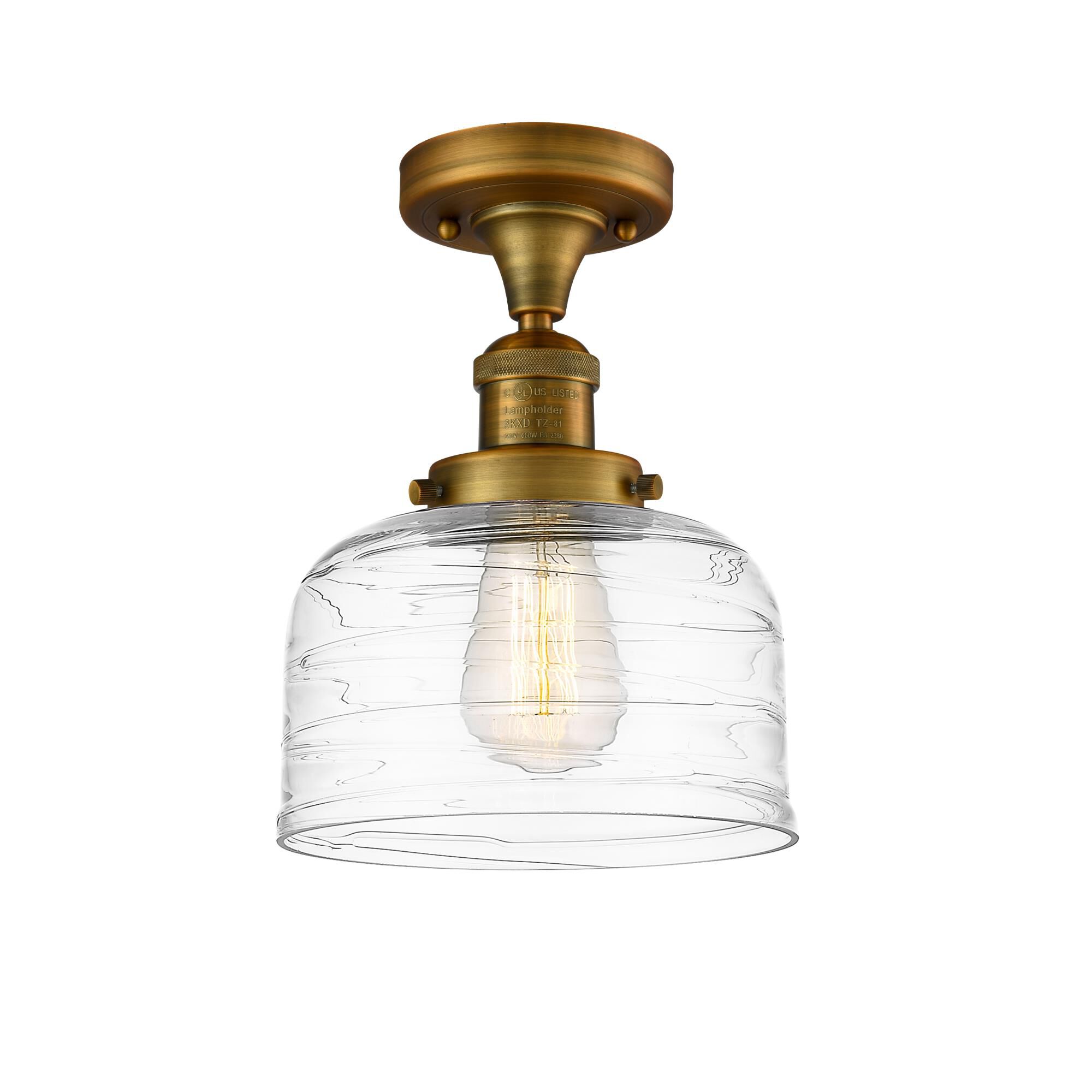 Bruno Marashlian Large Bell 8 Inch 1 Light Semi Flush Mount by Innovations Lighting
