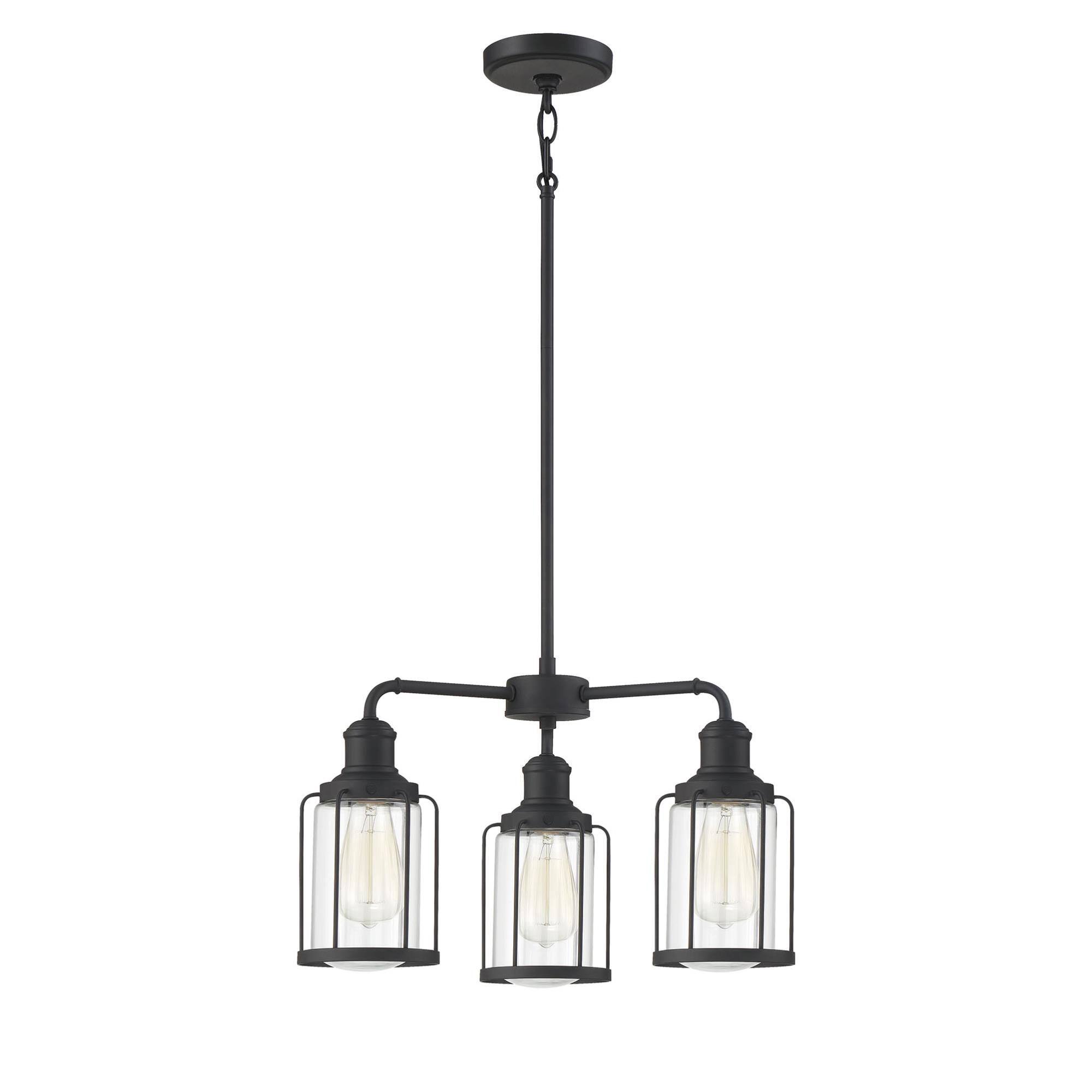 Ludlow 20 Inch 3 Light Mini Chandelier by Quoizel