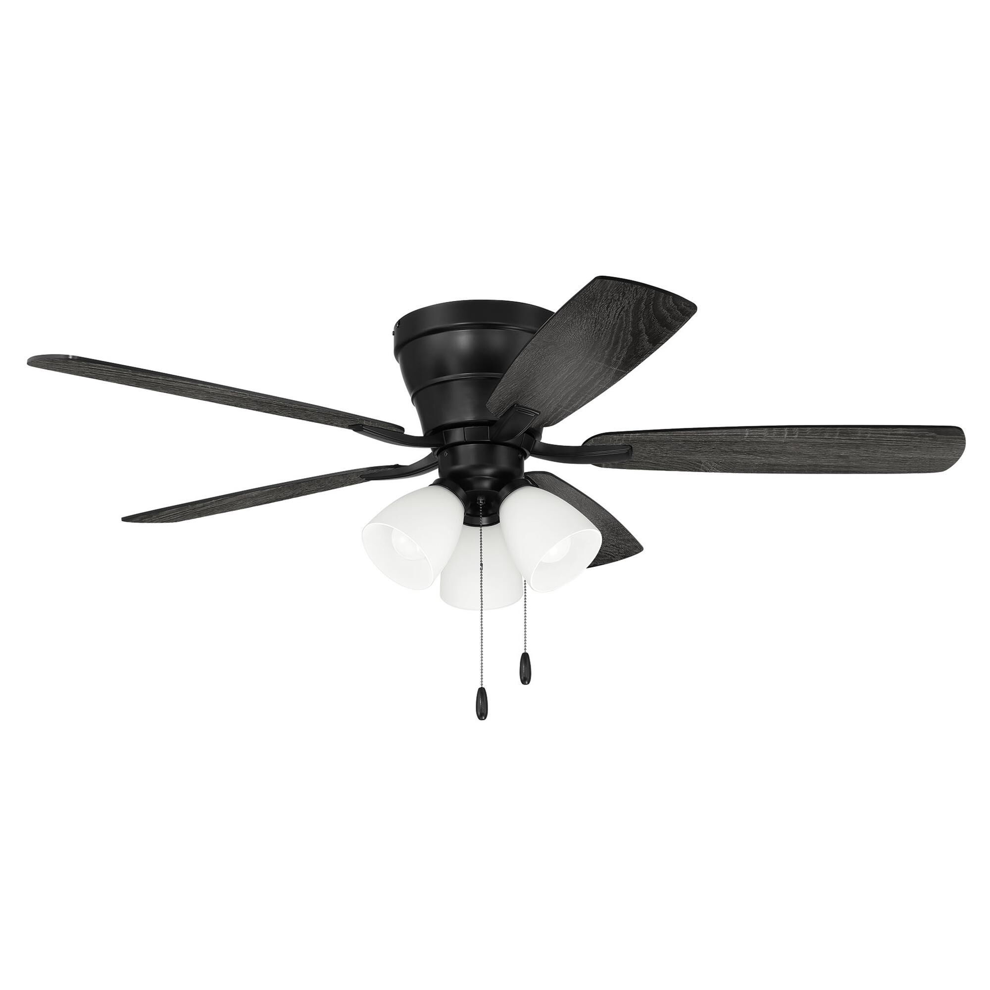 Wheeler 52 3-Light 52 Inch Flush Mount Fan with Light Kit,