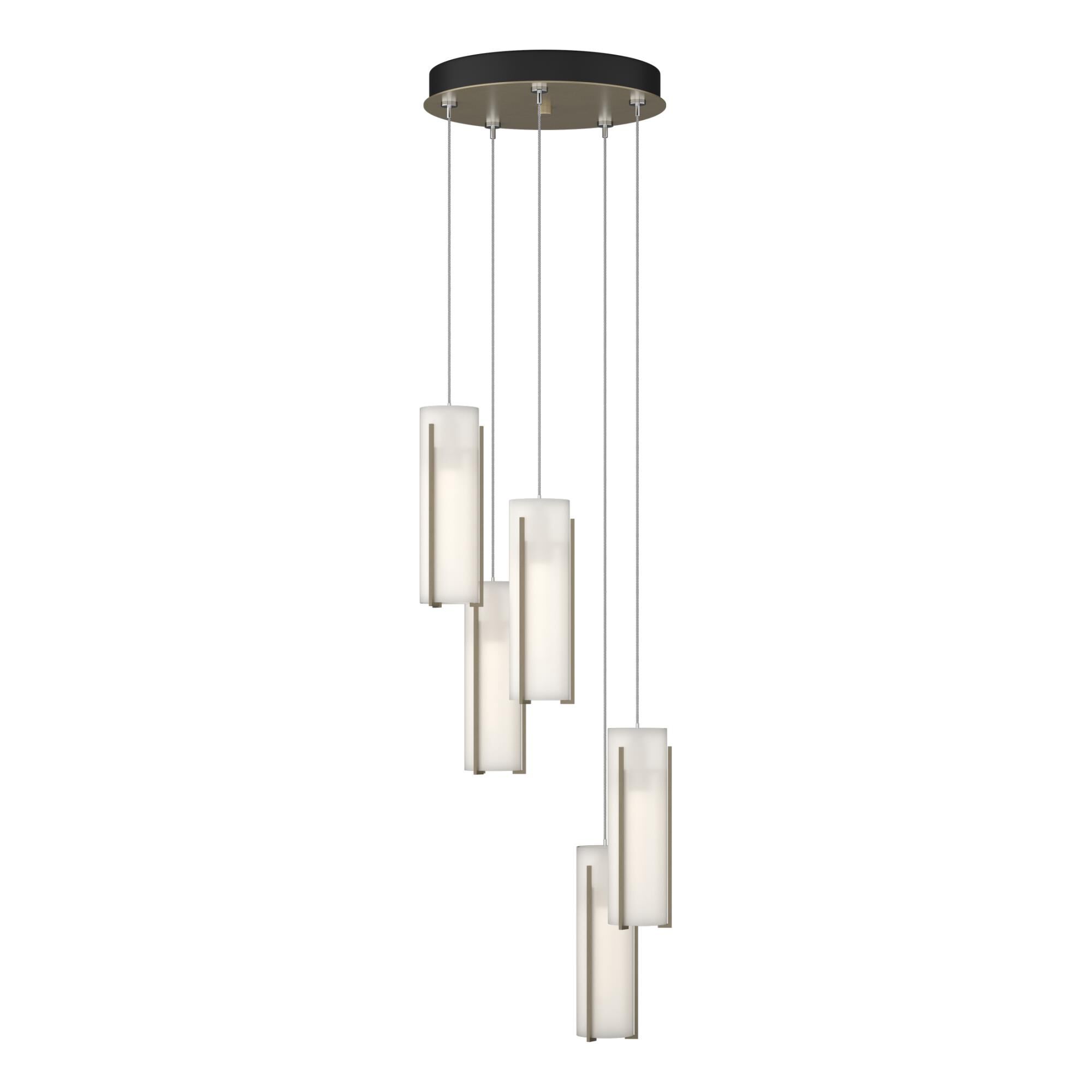 Exos Glass 14 Inch Multi Light Pendant by Hubbardton Forge