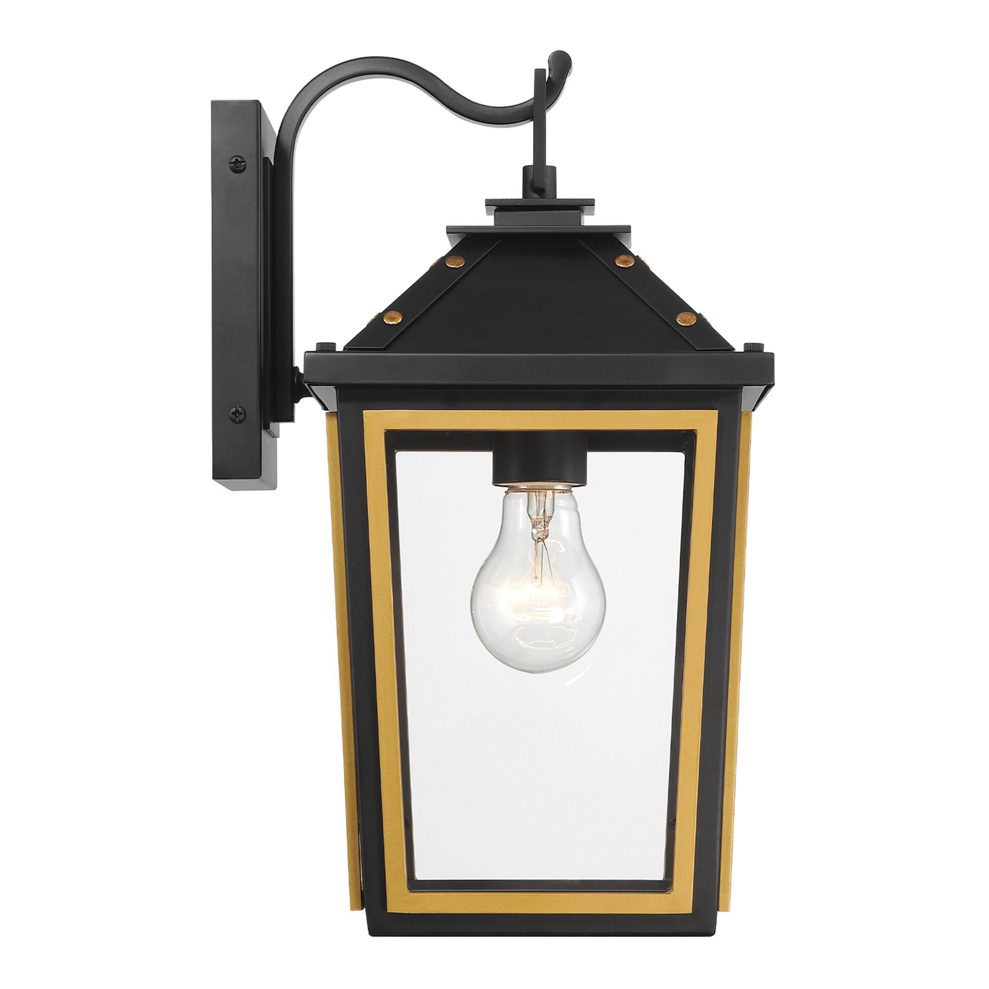 Shown in Matte Black and Textured Gold finish and Clear glass