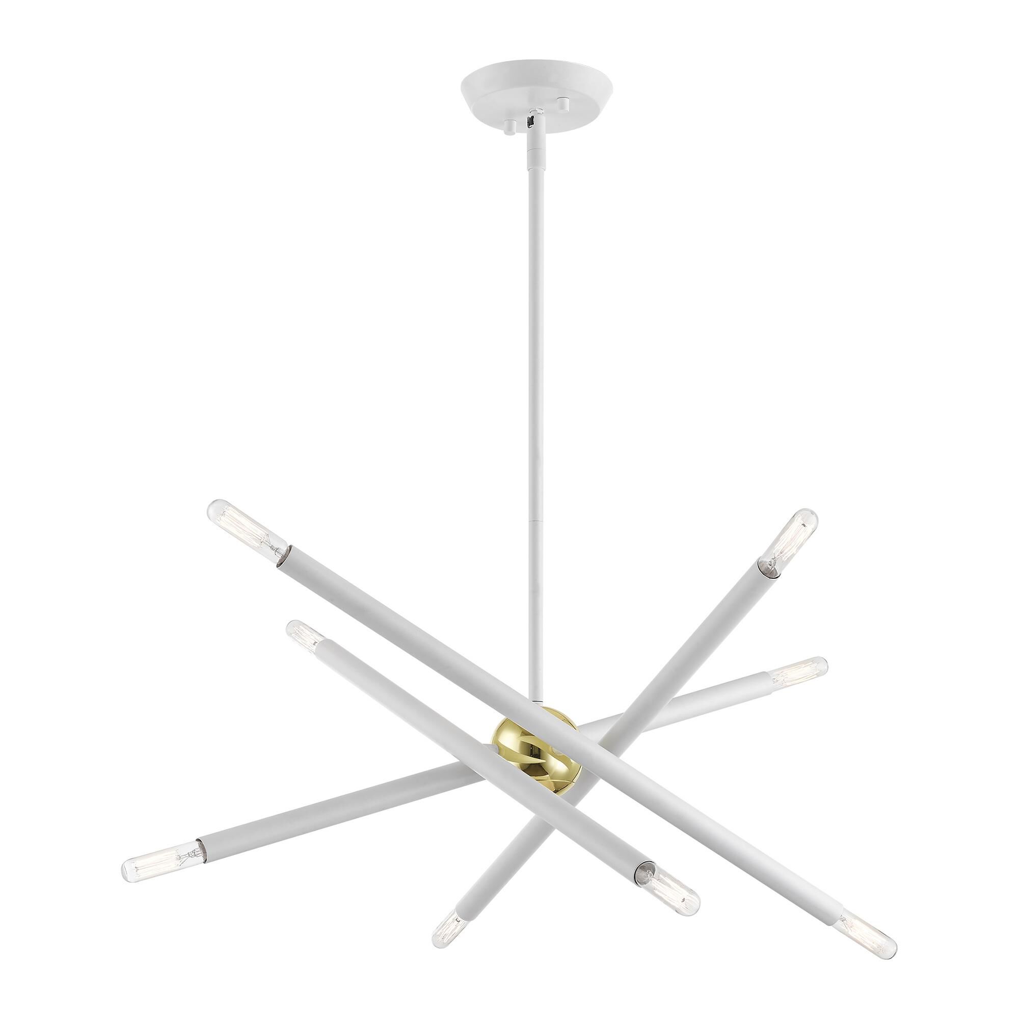 Shown in White With Polished Brass Accents finish