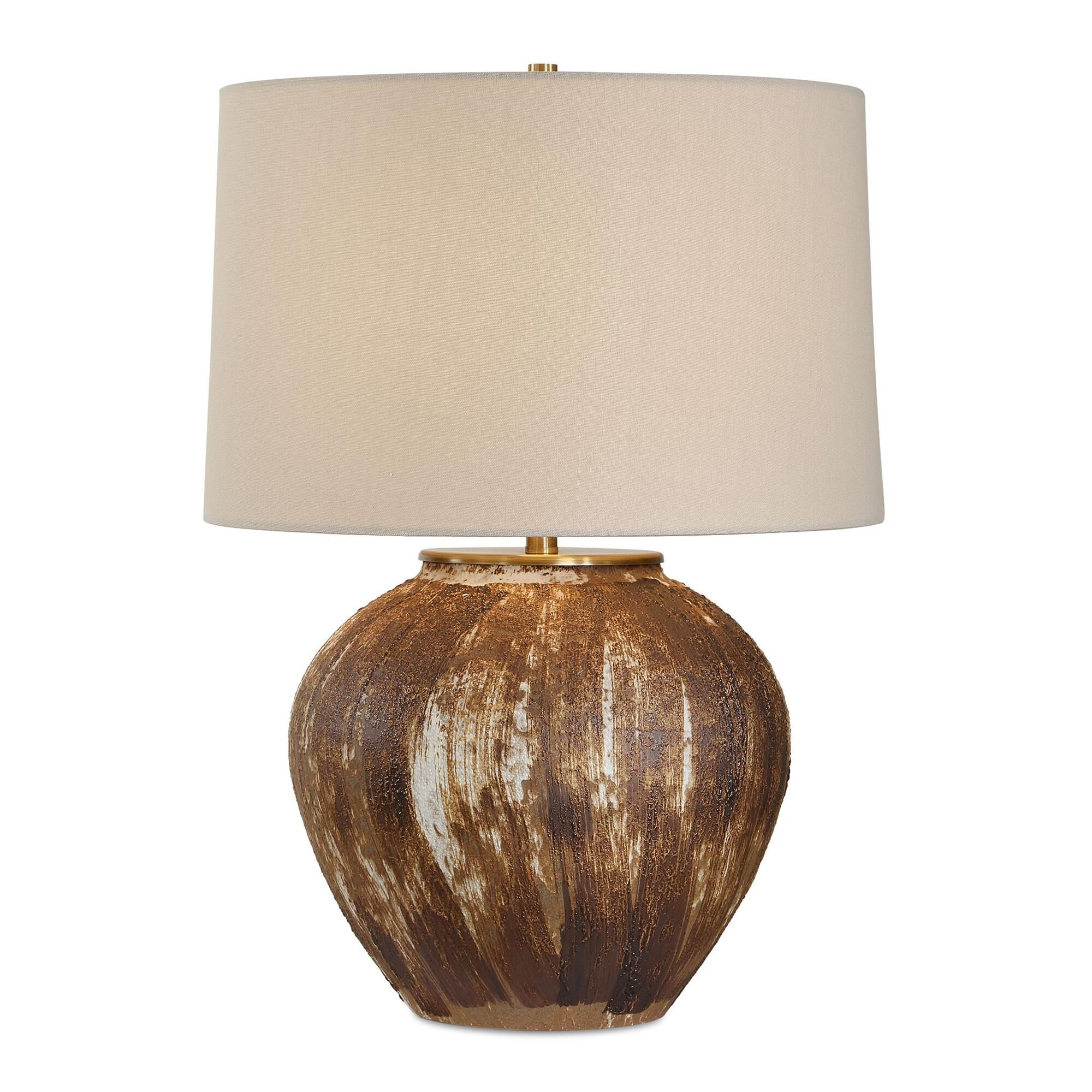 Shown in Brown finish and Round Hardback shade
