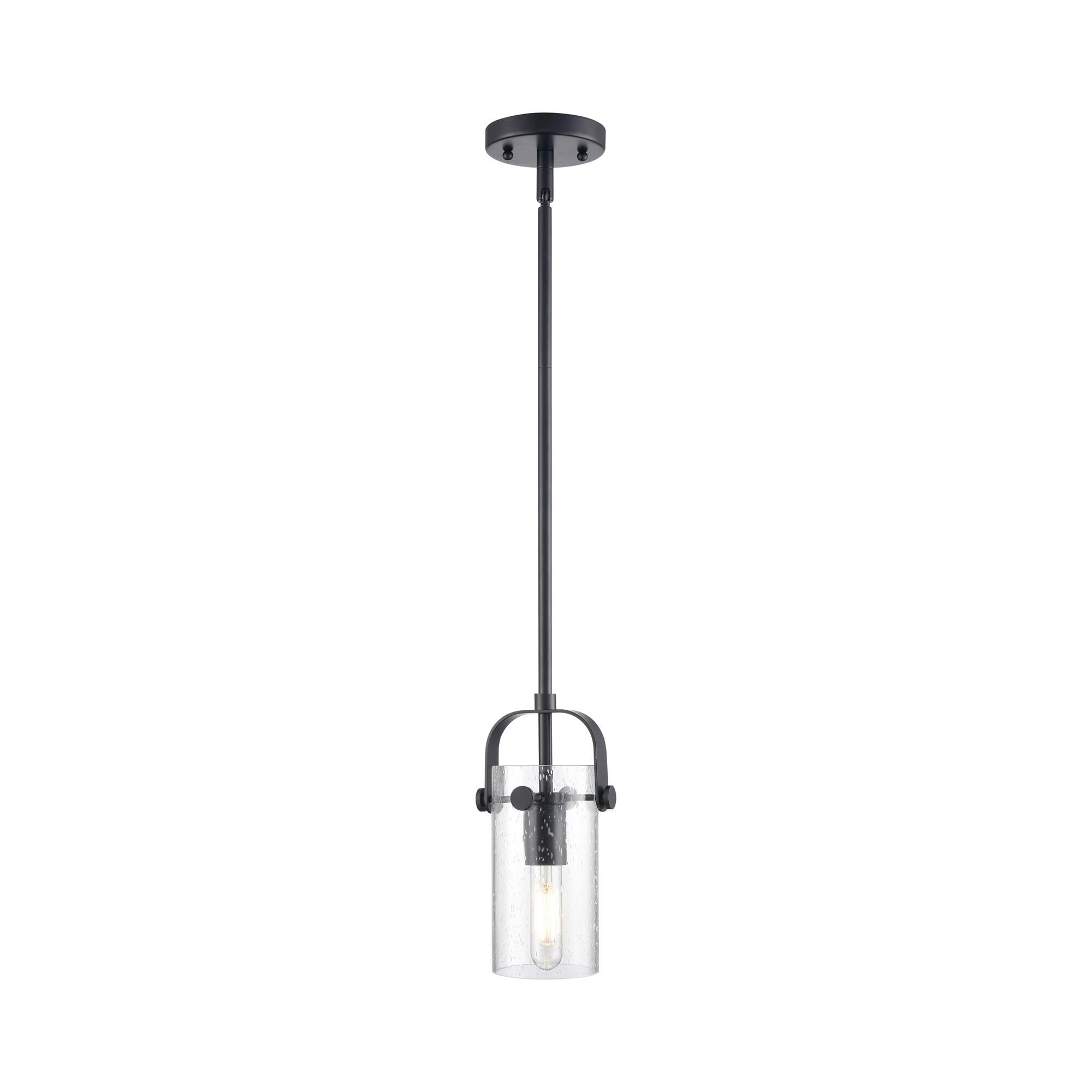 Shown in Matte Black finish and Seedy glass