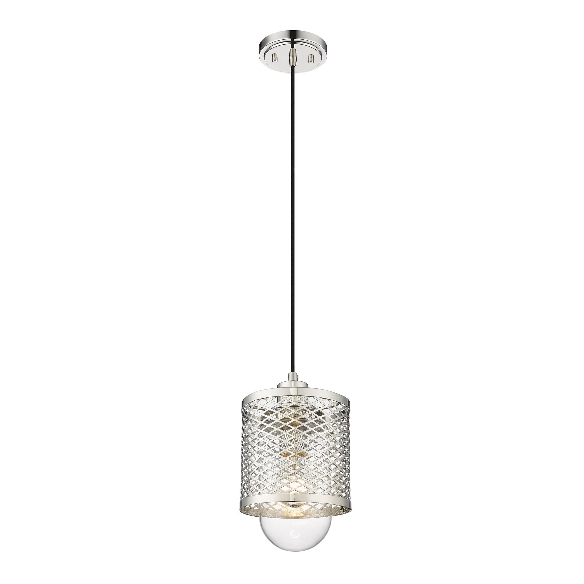 Shown in Polished Nickel finish and Clear glass