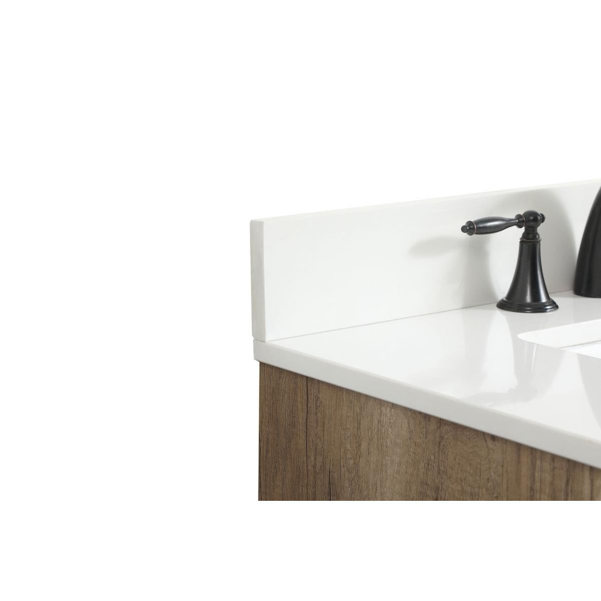 Shown in Natural Oak finish and Backsplash accent