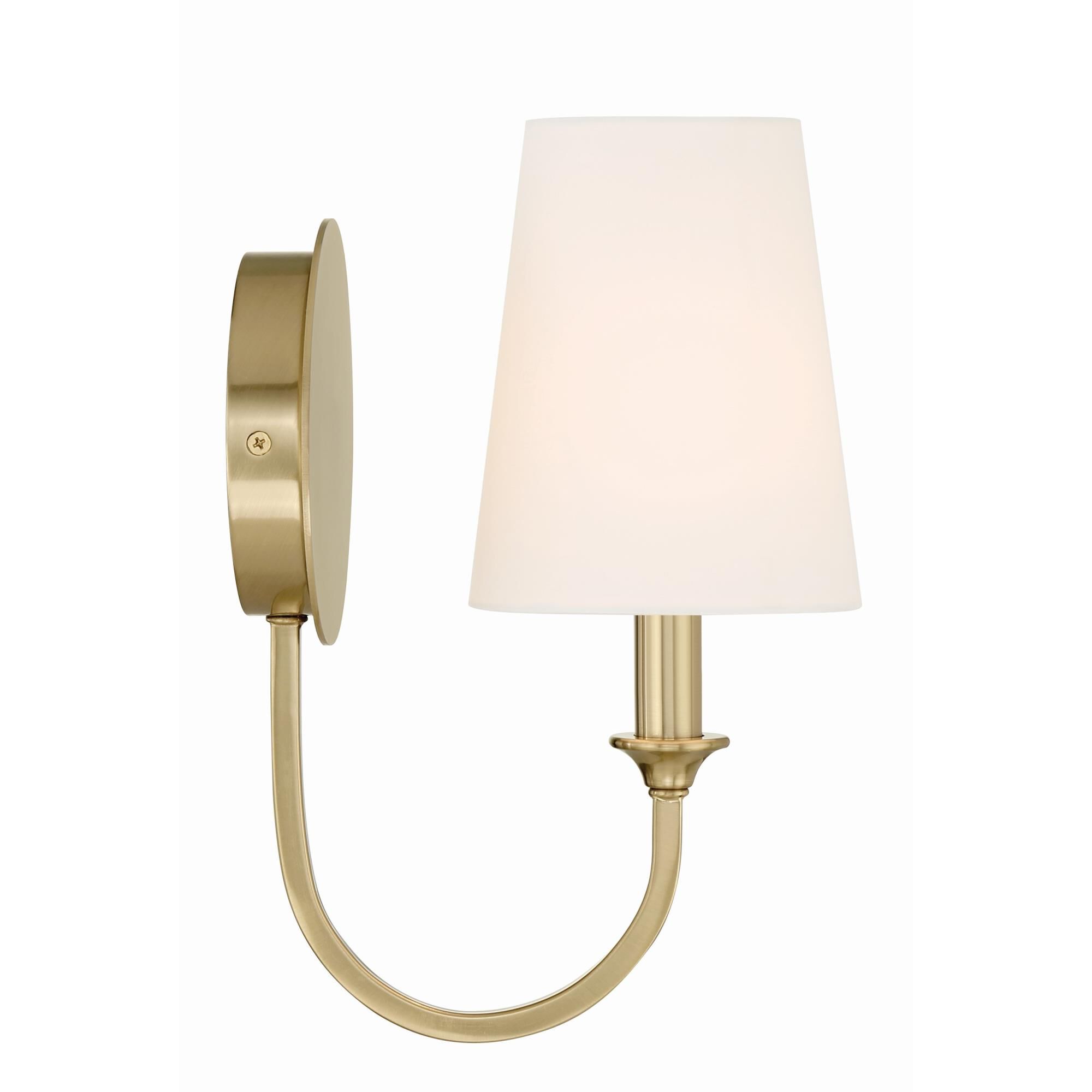 Shown in Vibrant Gold finish and Silk shade