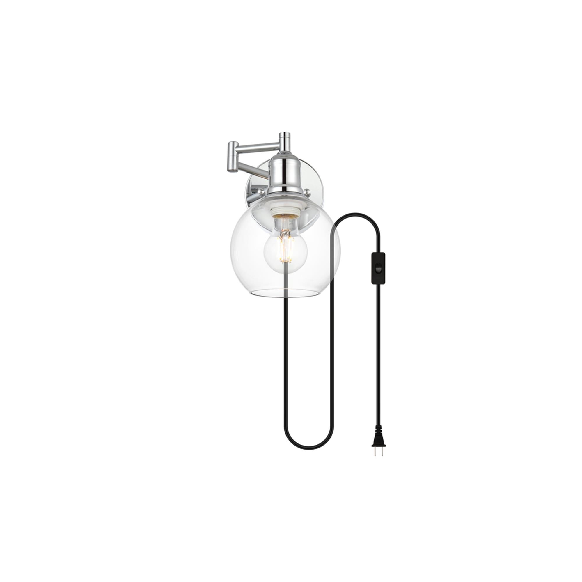 Shown in Chrome  finish and Clear glass