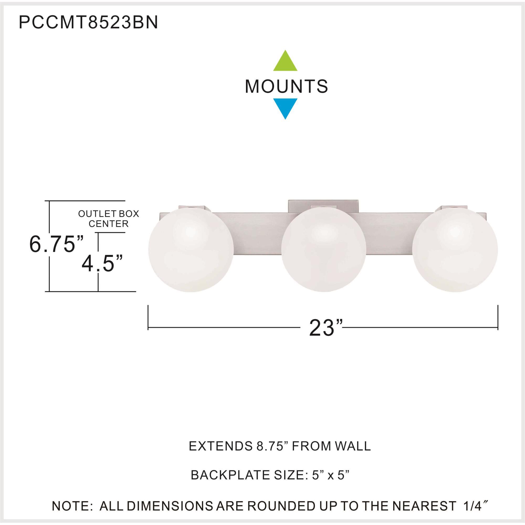 Clements 23 Inch 3 Light Bath Vanity Light by Quoizel
