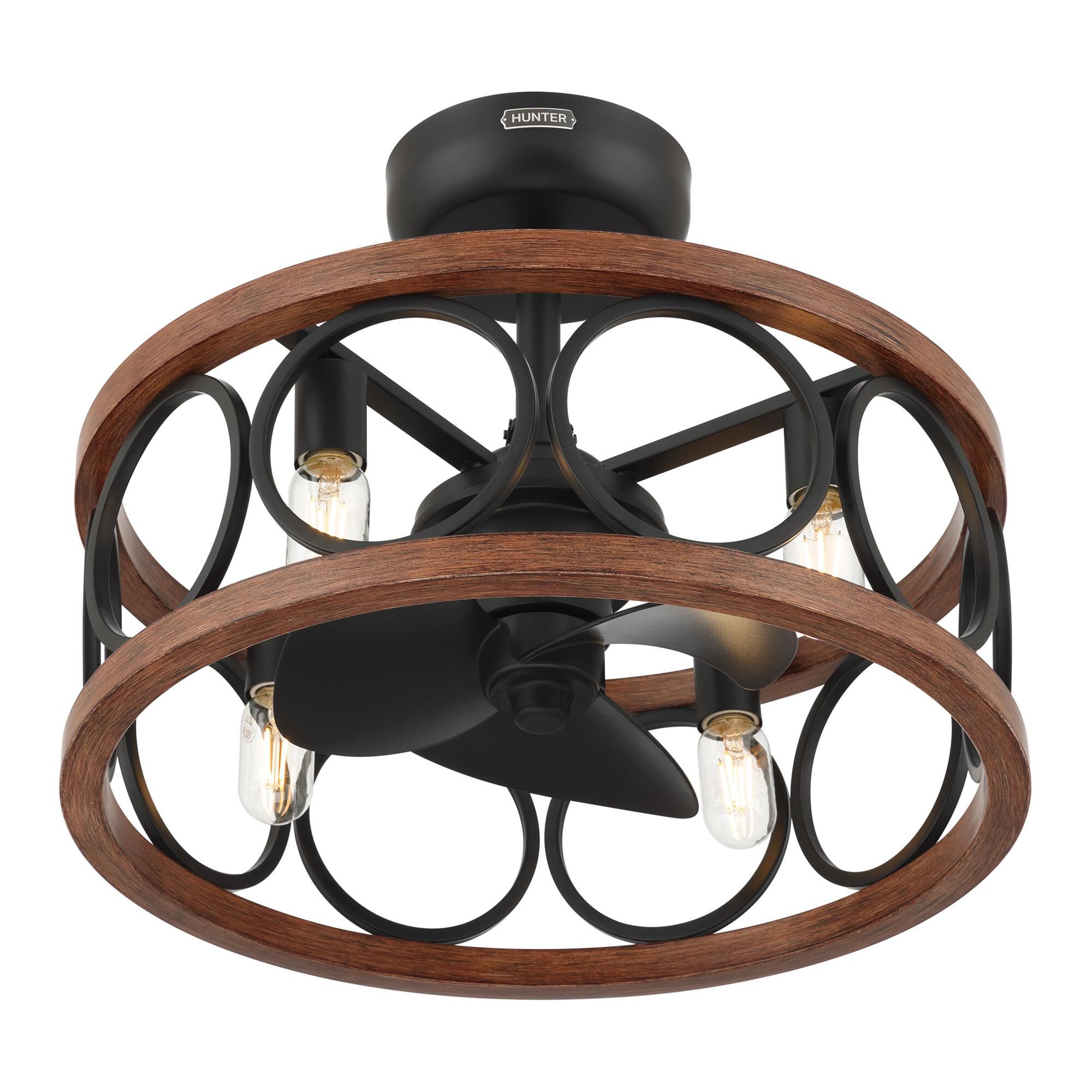 Haven 22 Inch Chandelier Ceiling Fan with Light Kit,
