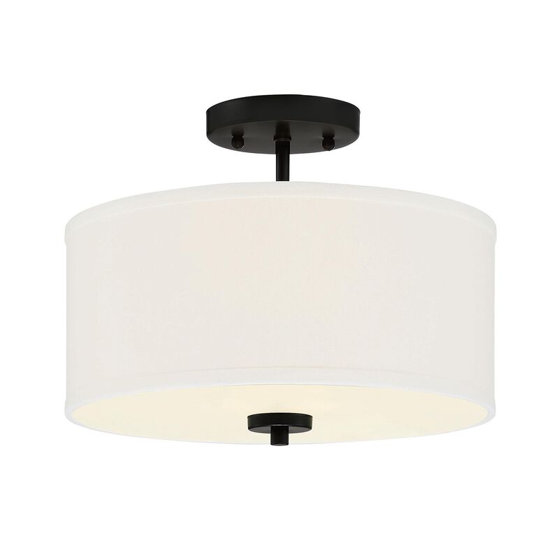 13 Inch 2 Light LED Semi Flush Mount by Meridian Lighting