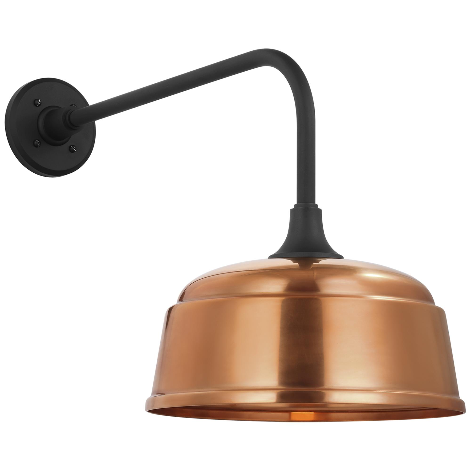 Shown in Matte Black finish and Copper shade