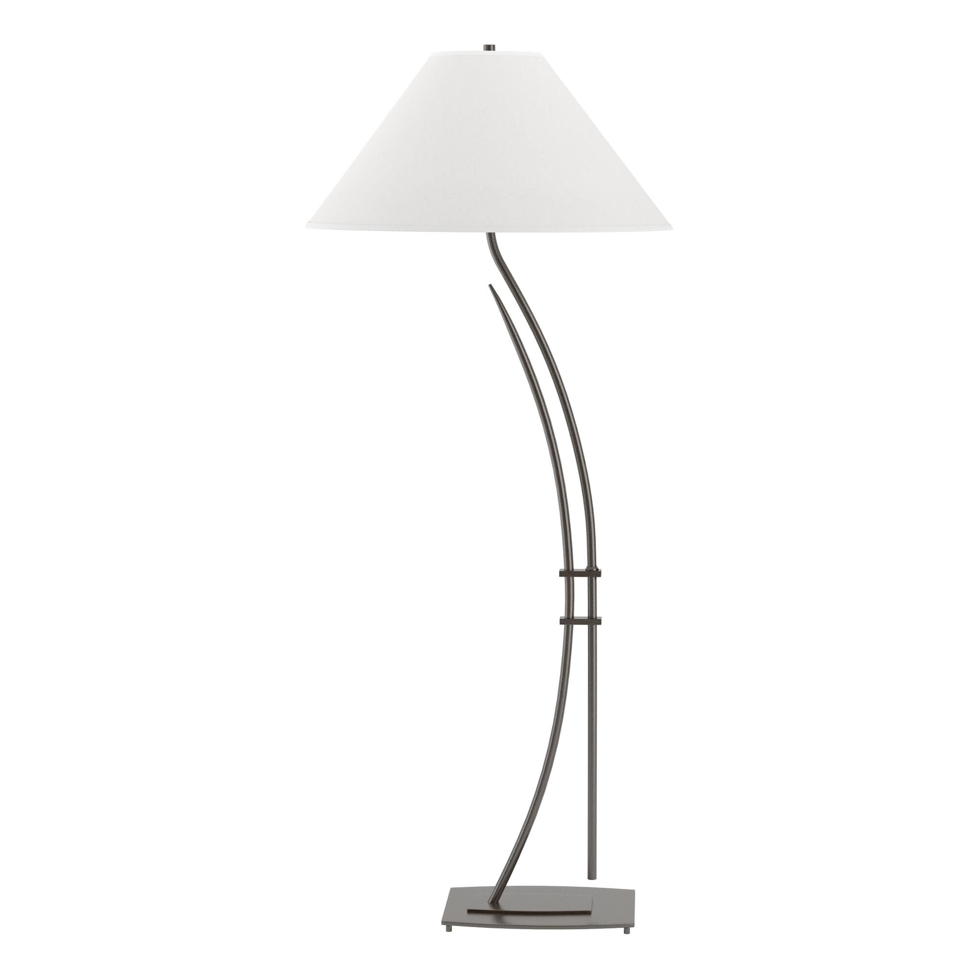 Shown in Oil Rubbed Bronze finish and Natural Anna shade
