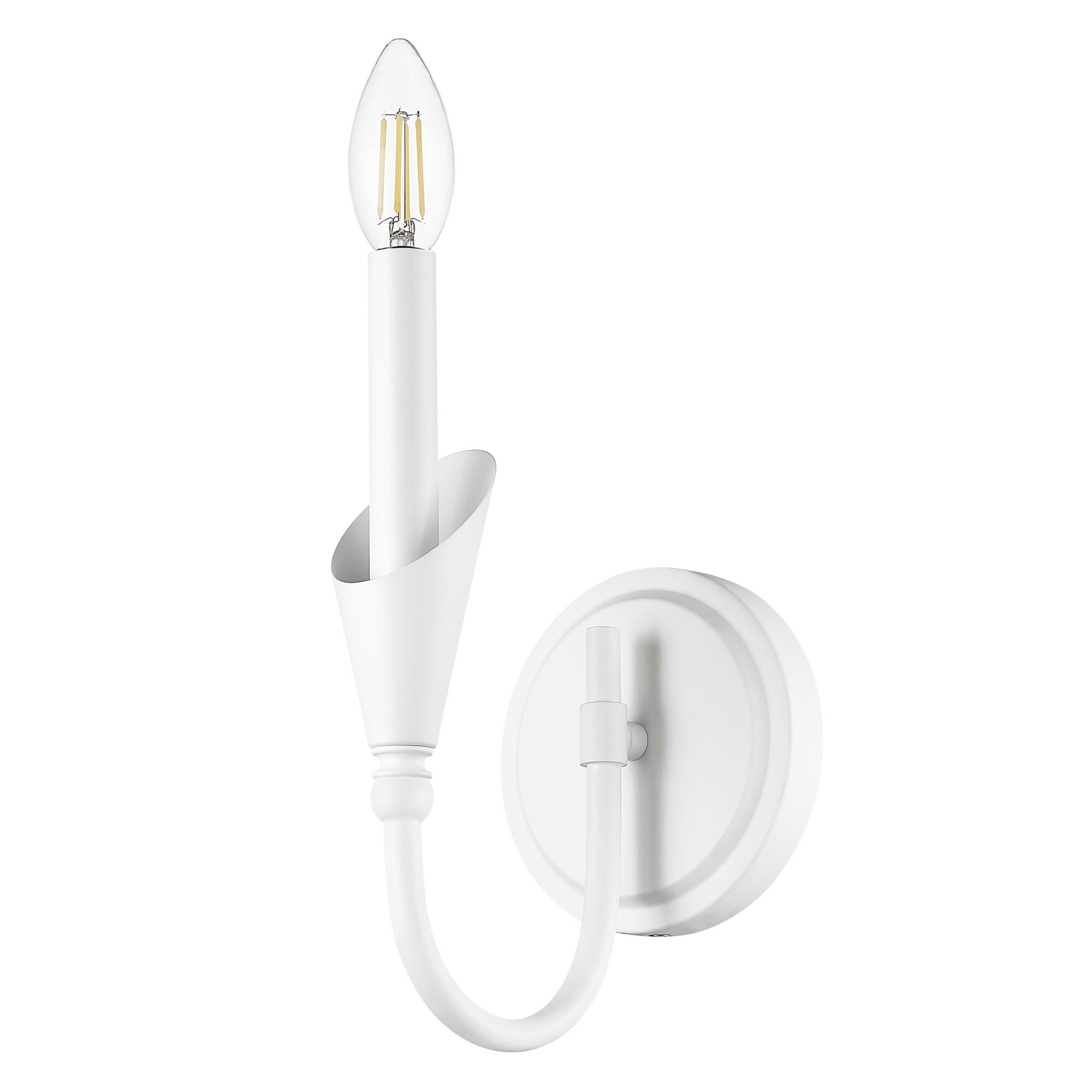 Shown in Textured White finish and White glass and White shade