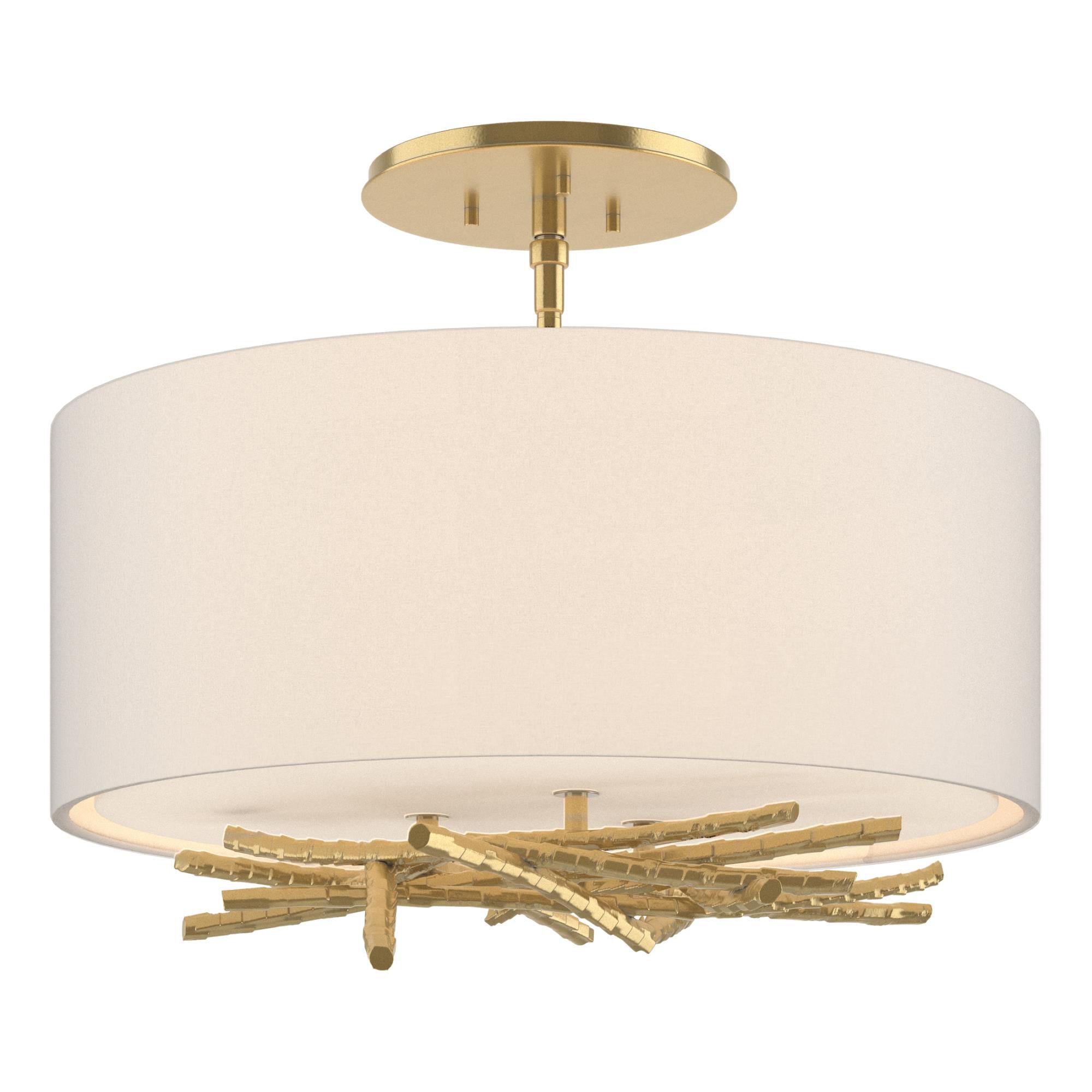 Brindille 15 Inch 3 Light Semi Flush Mount by Hubbardton Forge
