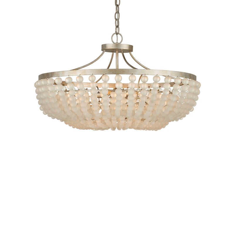 Chanteuse 31 Inch 4 Light Semi Flush Mount by Currey & Company