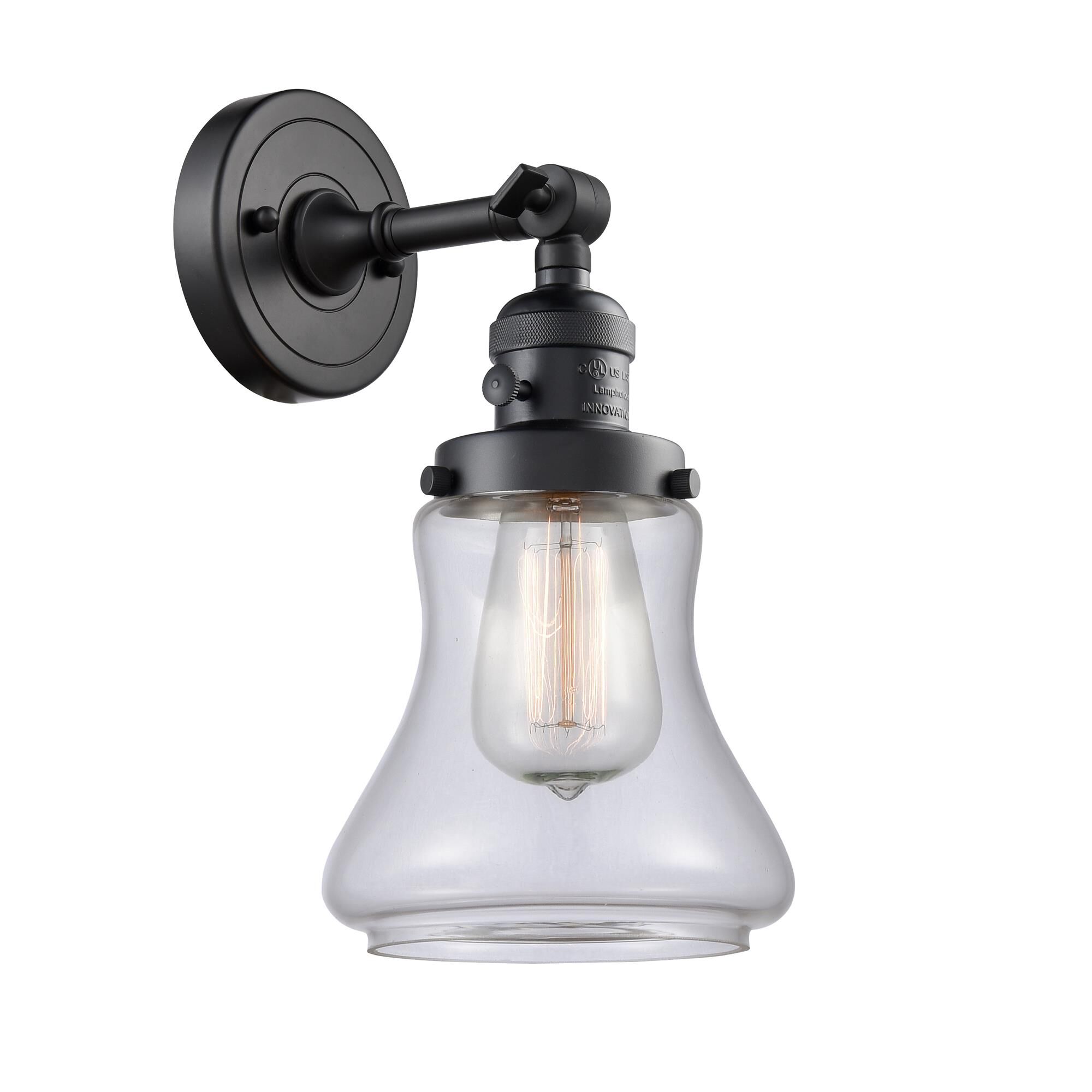 Shown in Matte Black finish and Clear glass