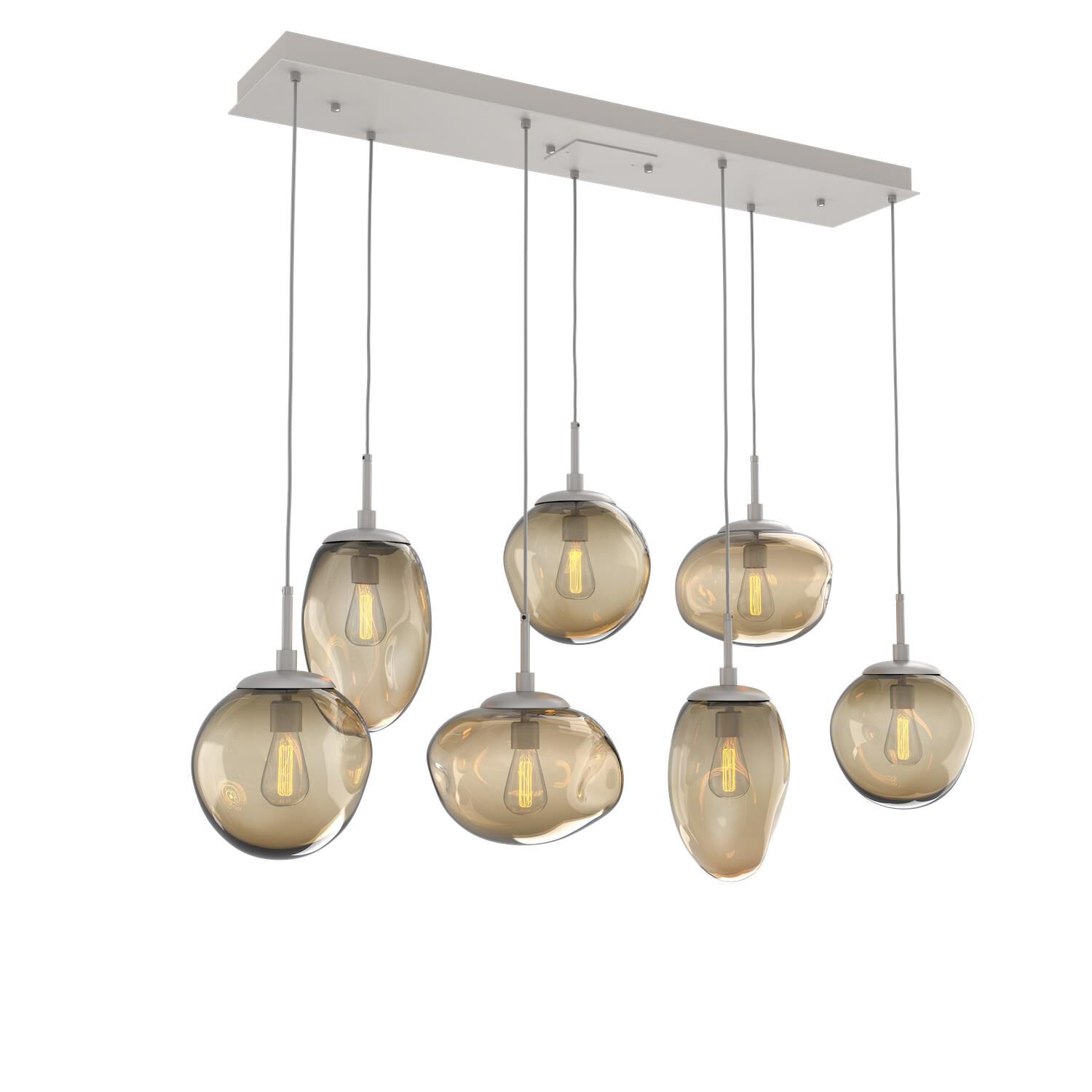 Levi Wilson Nebula 50 Inch 7 Light Linear Suspension Light by Hammerton Studio