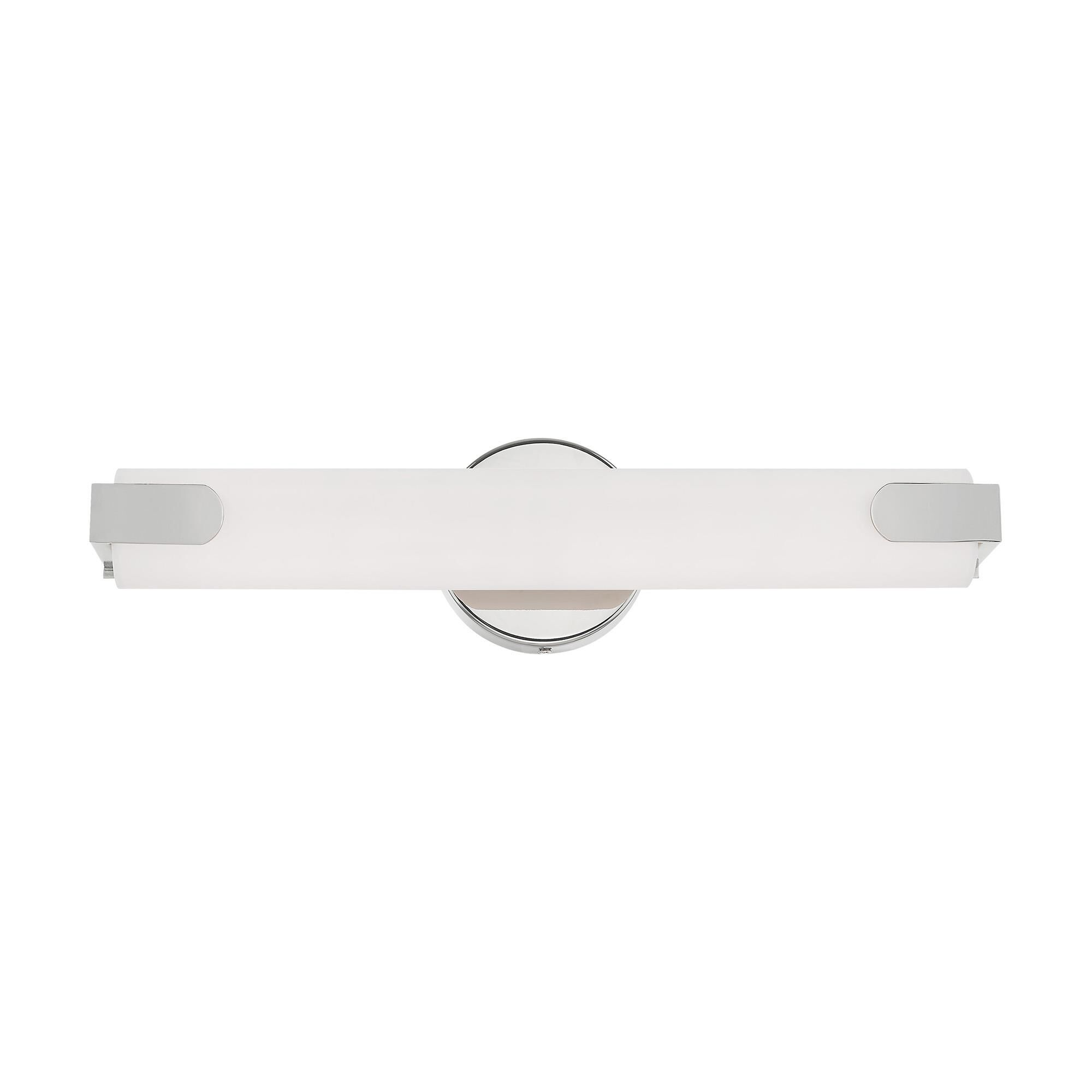 Shown in Polished Chrome finish and Satin White Acrylic shade