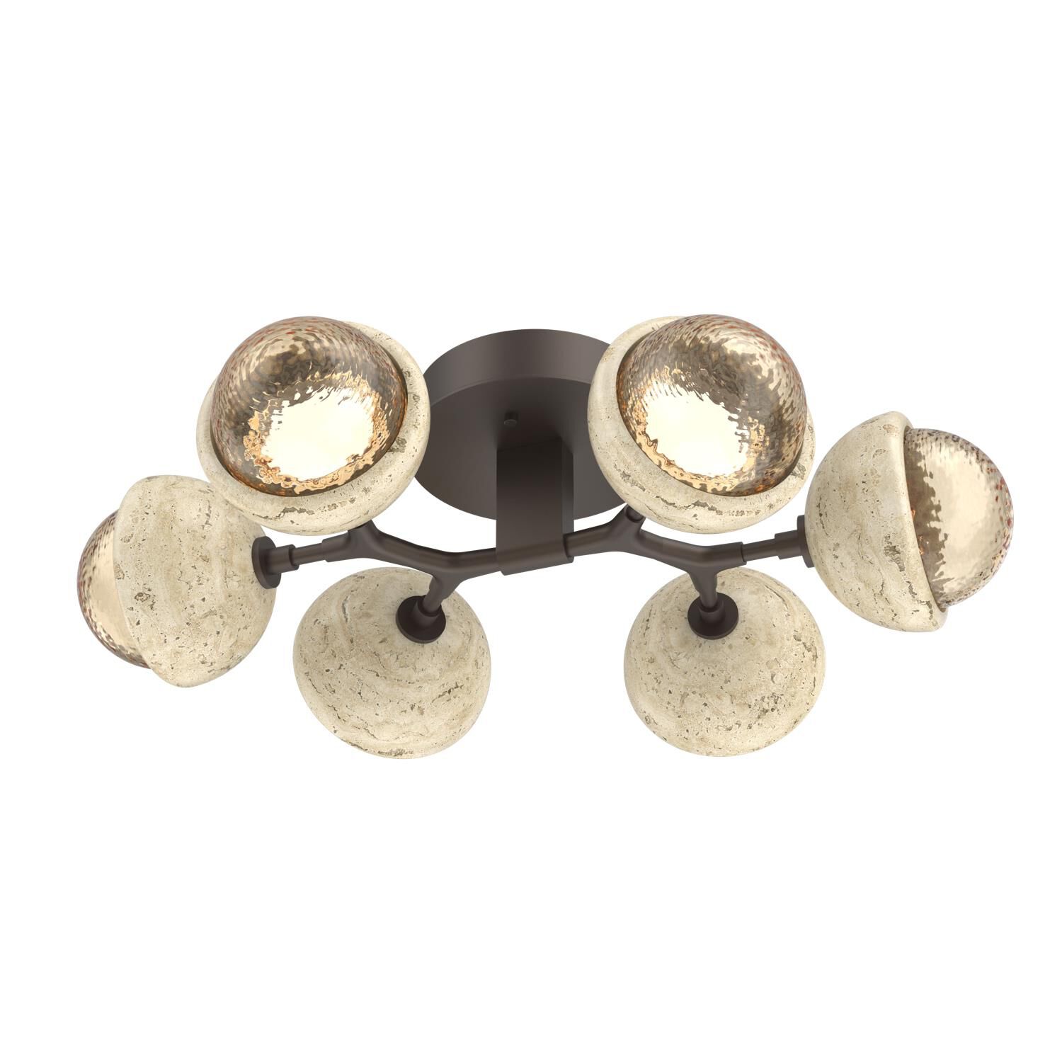 Levi Wilson Cabochon 27 Inch Flush Mount by Hammerton Studio