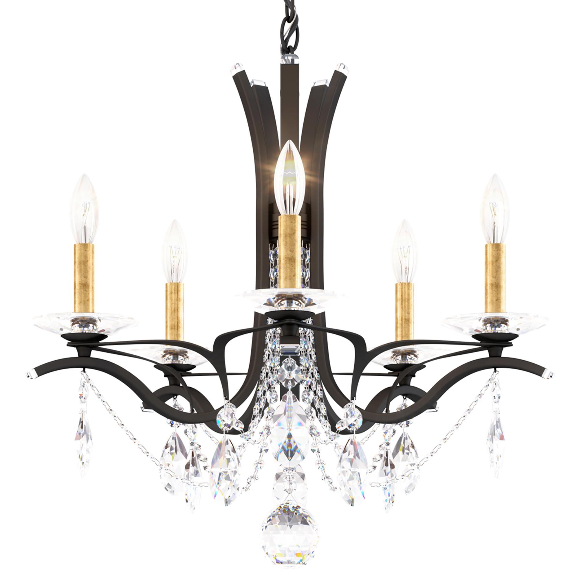 Shown in Black finish and Clear Radiance crystal