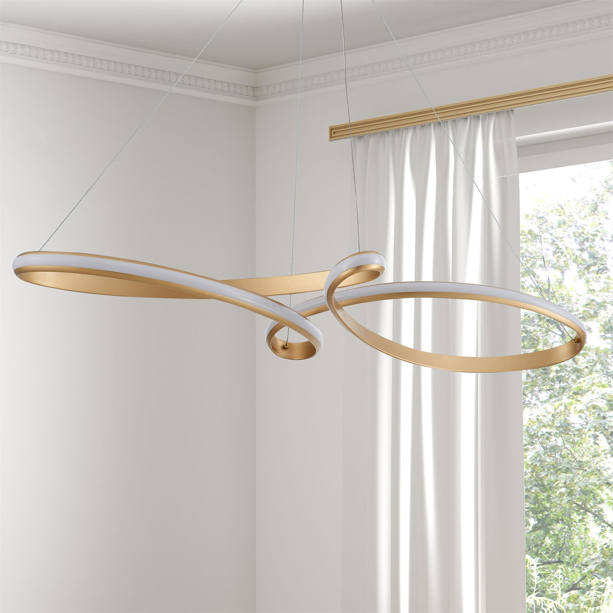 Shown in Aged Brass and White finish