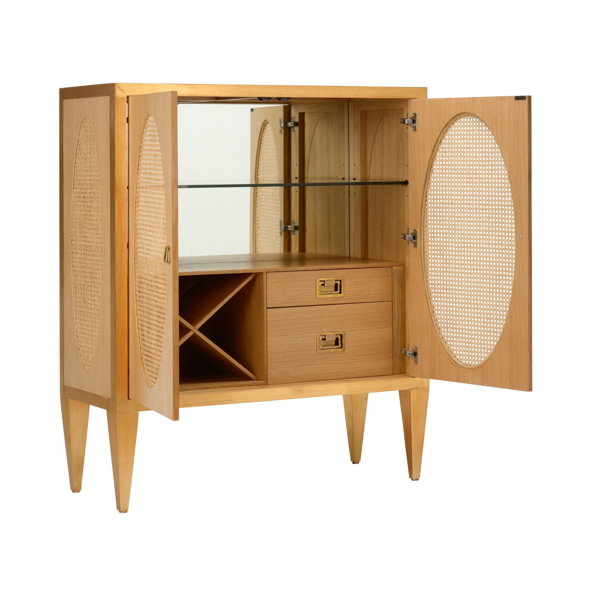 Petite Caned Storage Cabinet by Chelsea House