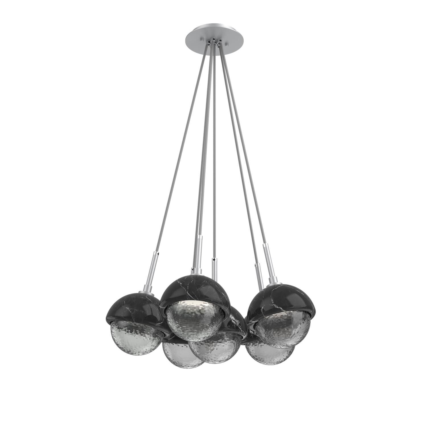 Shown in Classic Silver finish and Smoke glass and Black Marble accent