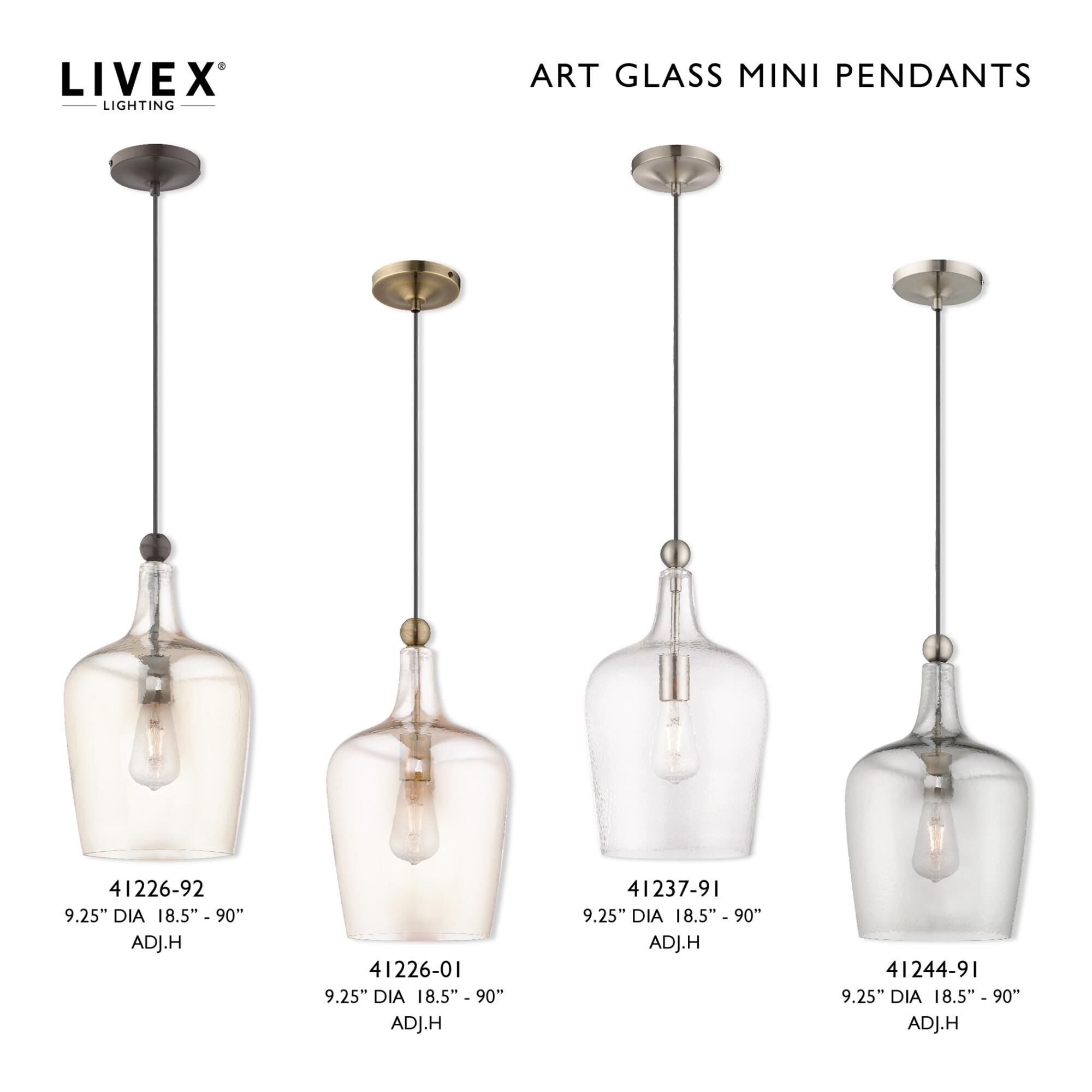 Shown in English Bronze finish and Champagne glass