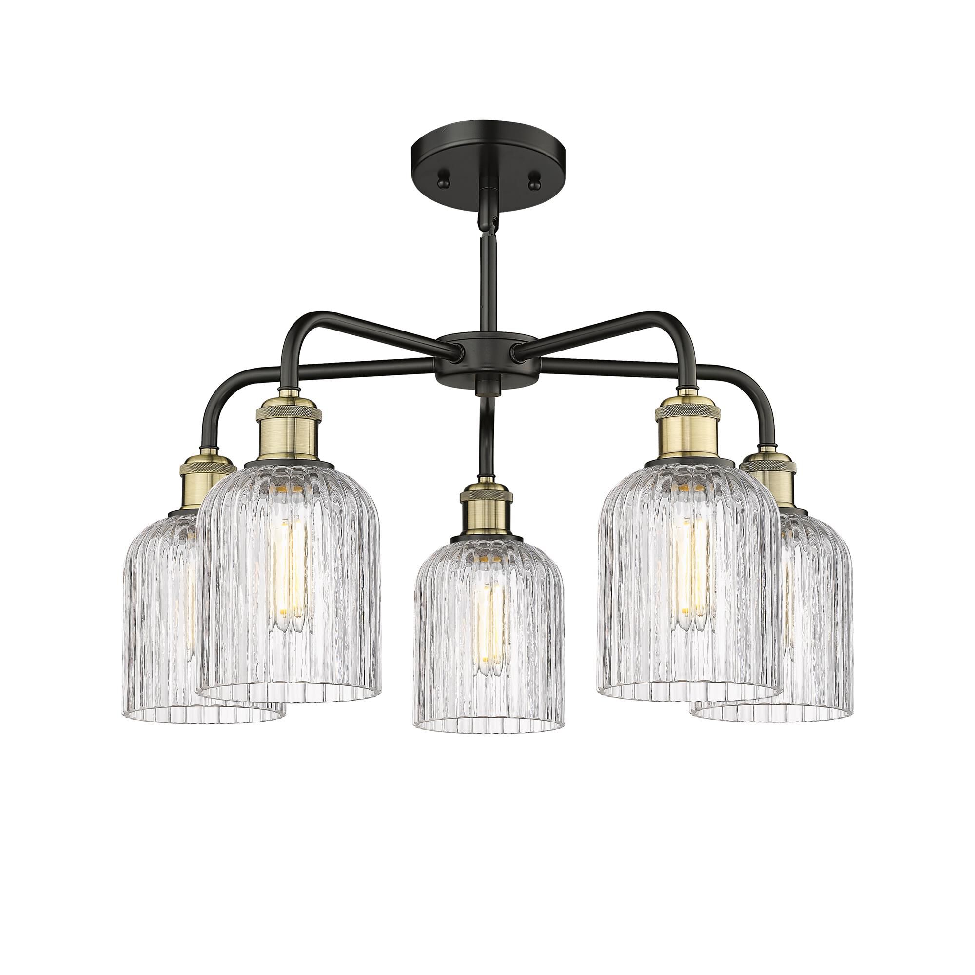 Shown in Black Antique Brass finish and Clear glass
