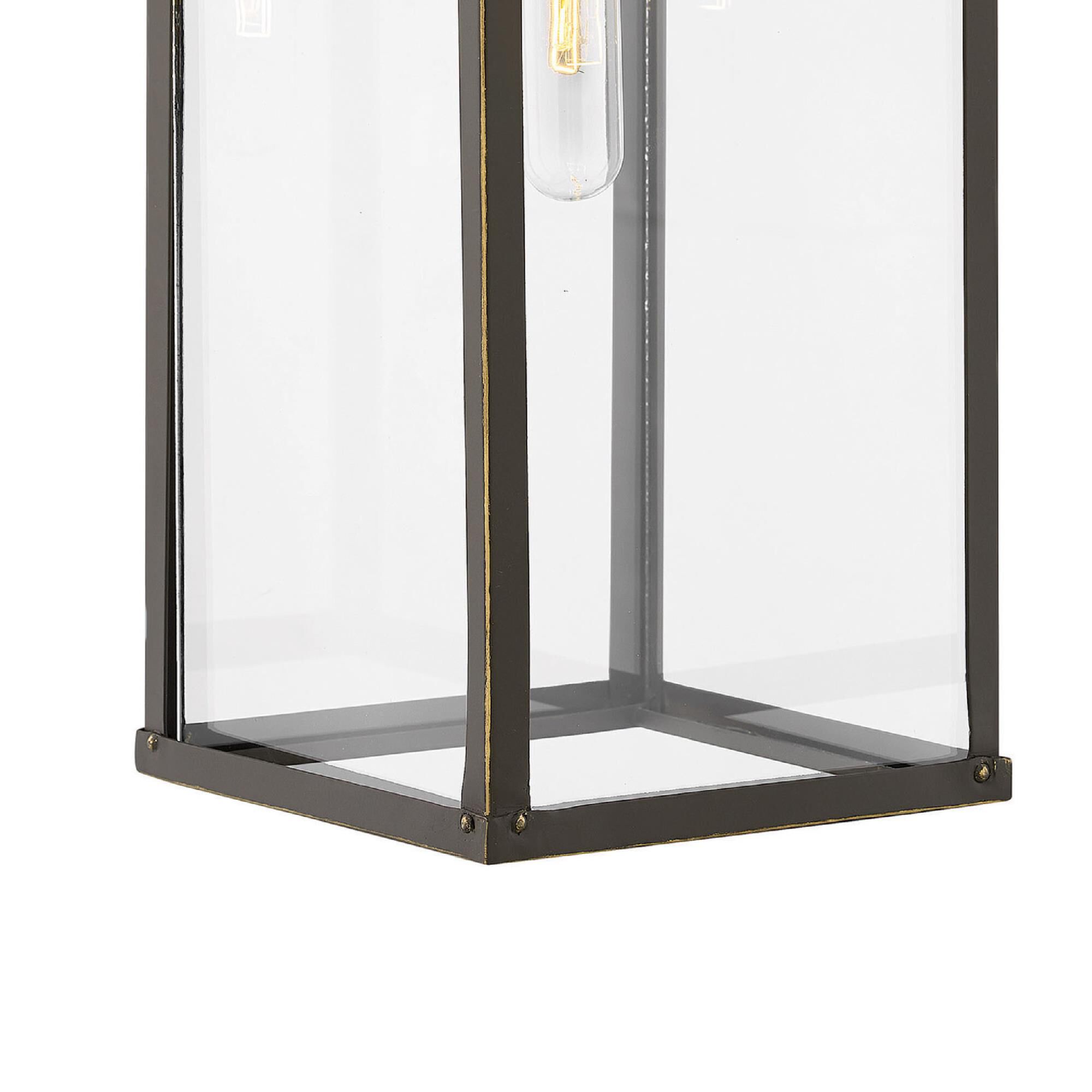 Shown in Oil Rubbed Bronze finish and Clear glass