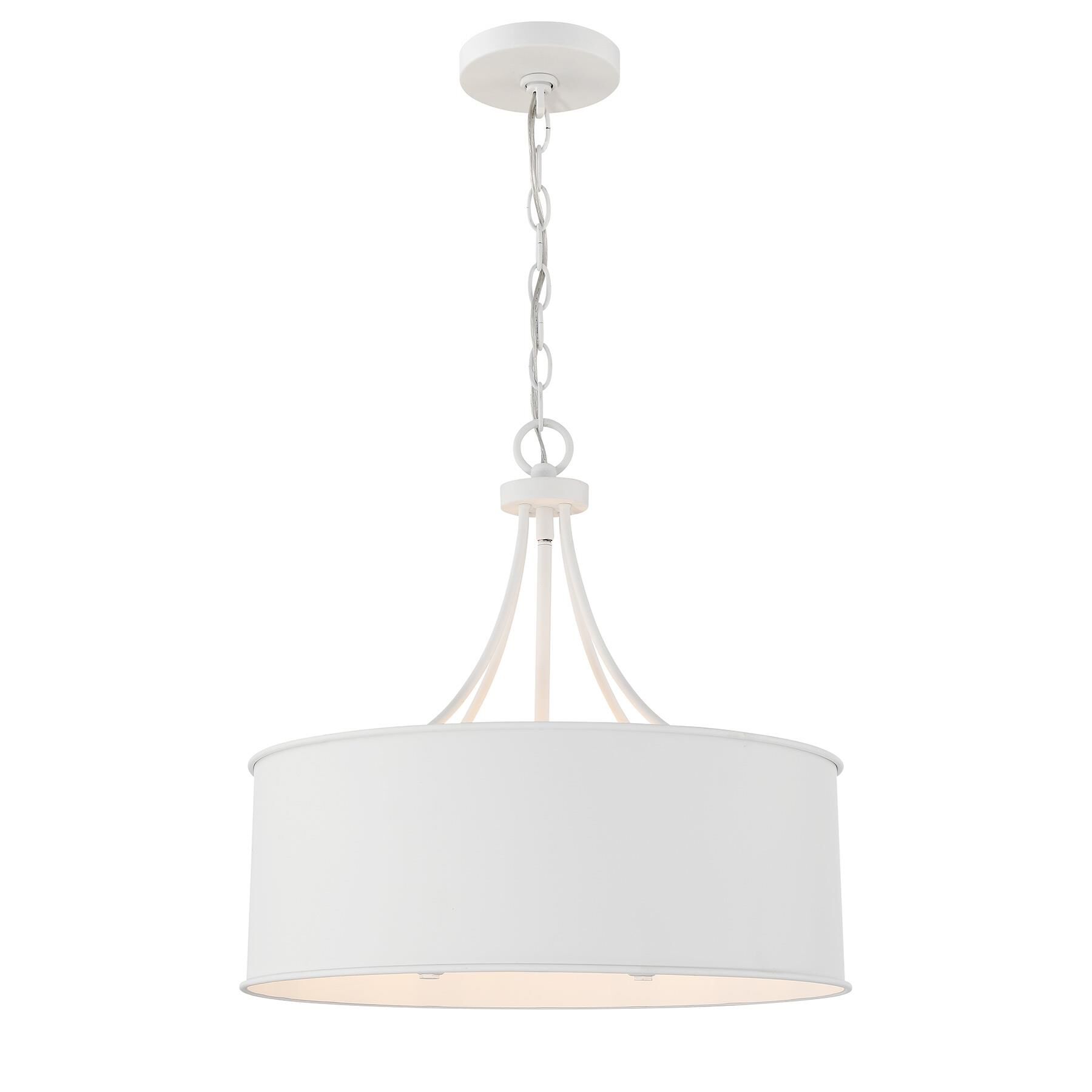 Shown in Bisque White finish and Metal shade
