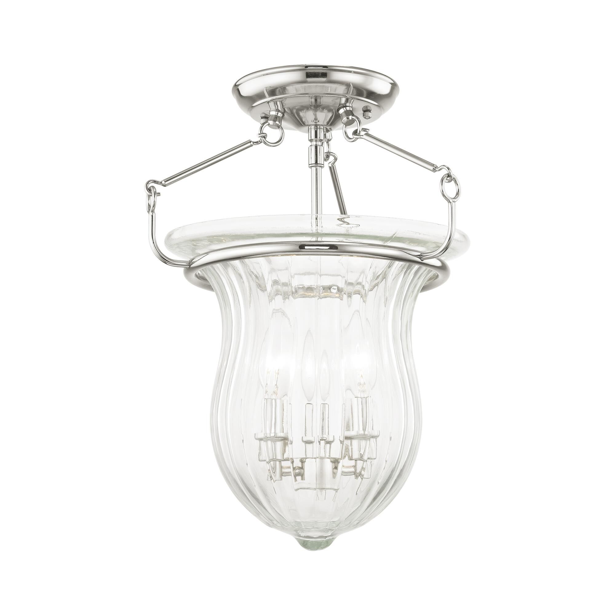 Andover 12 Inch 3 Light Semi Flush Mount by Livex Lighting