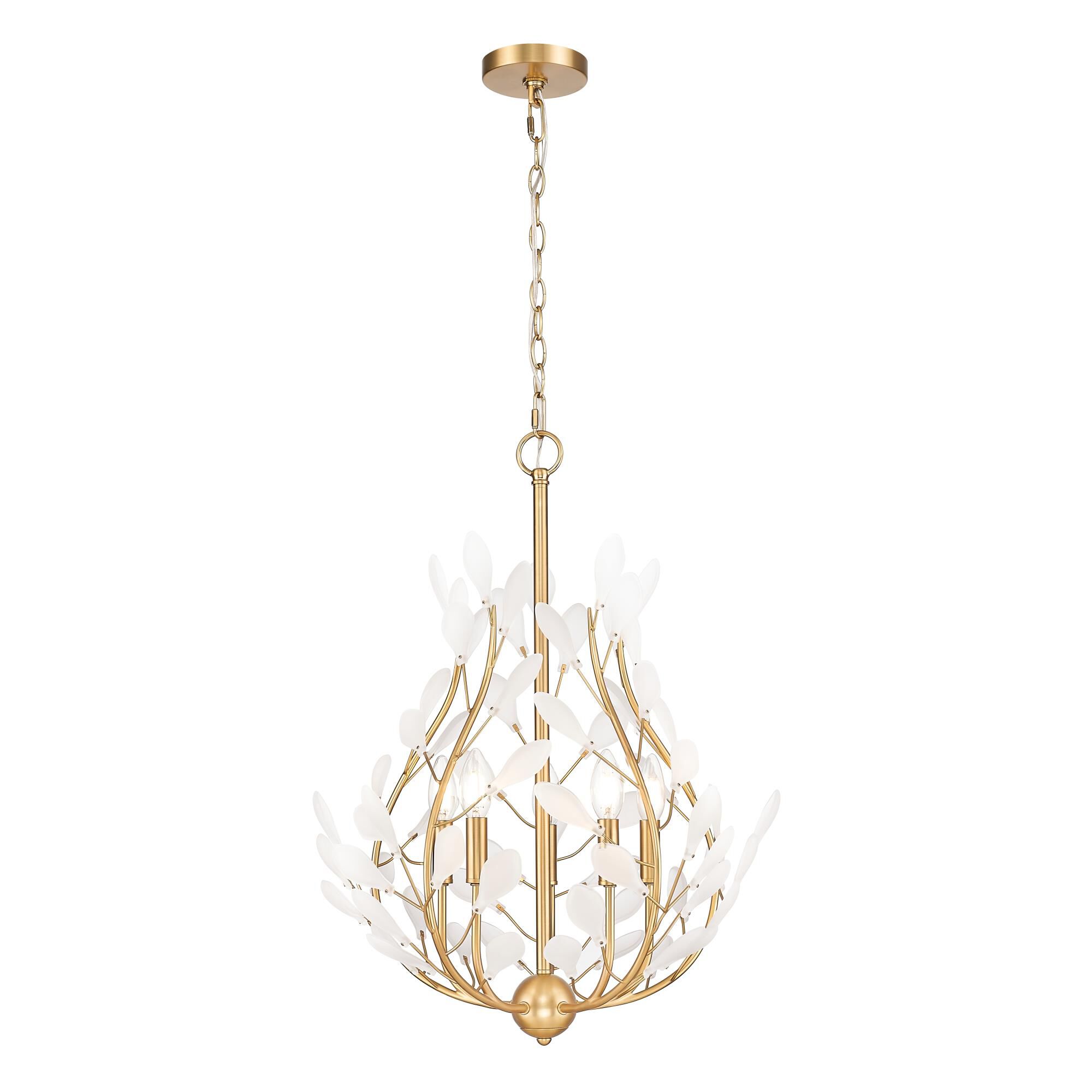 Shown in Modern Gold finish and Frosted glass