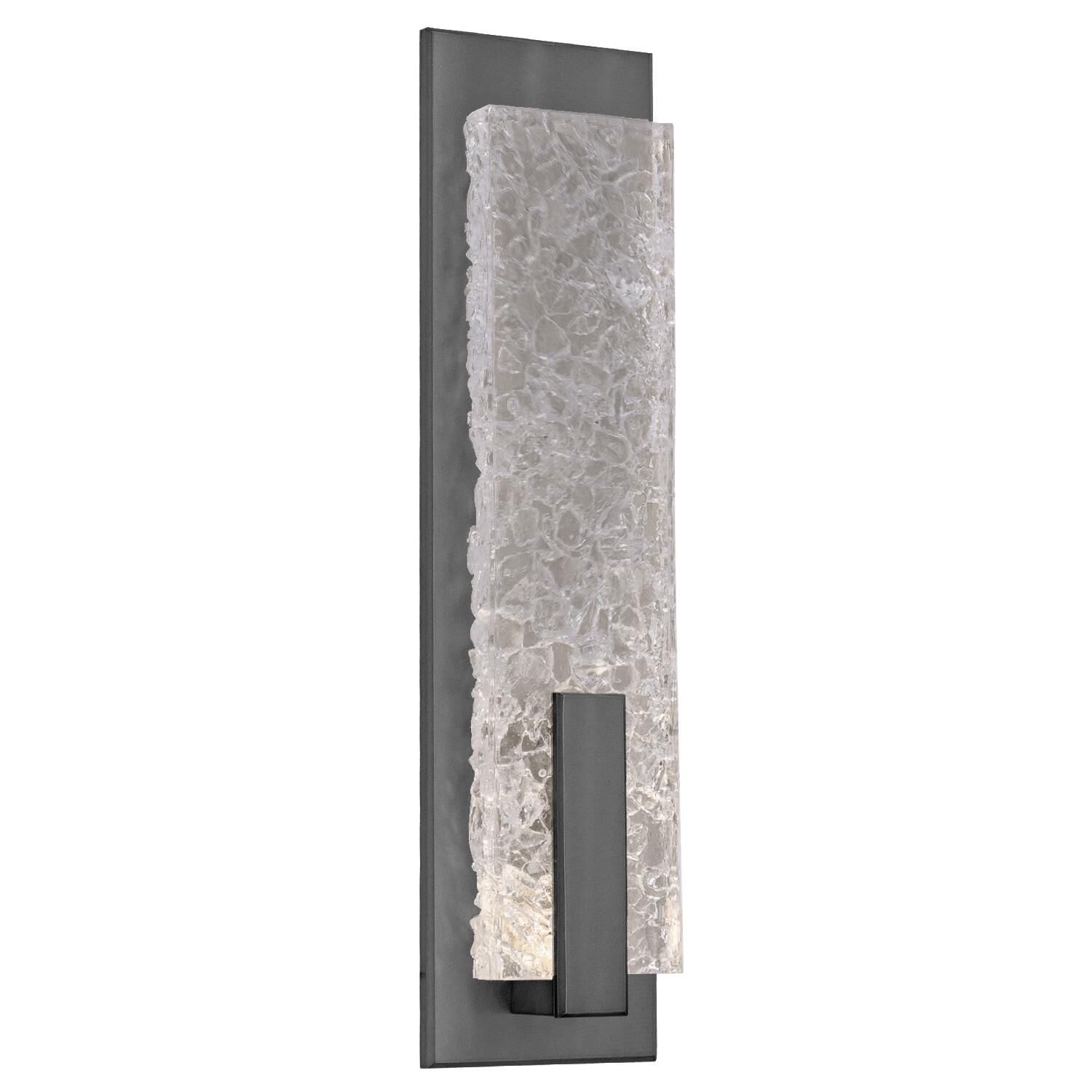 Shown in Gunmetal finish and Clear Textured Cast glass
