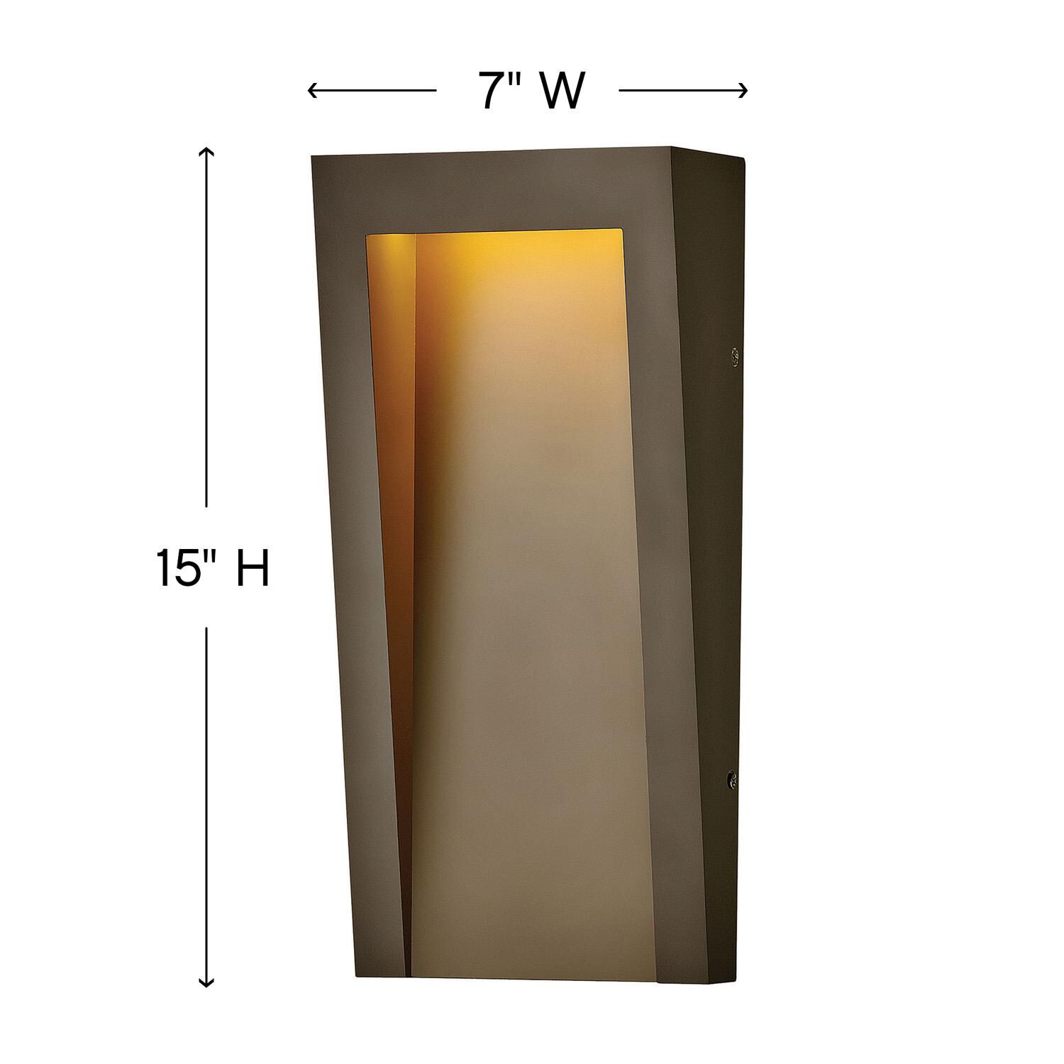 Hinkley Lighting Taper 15 Inch Tall LED Outdoor Wall Light