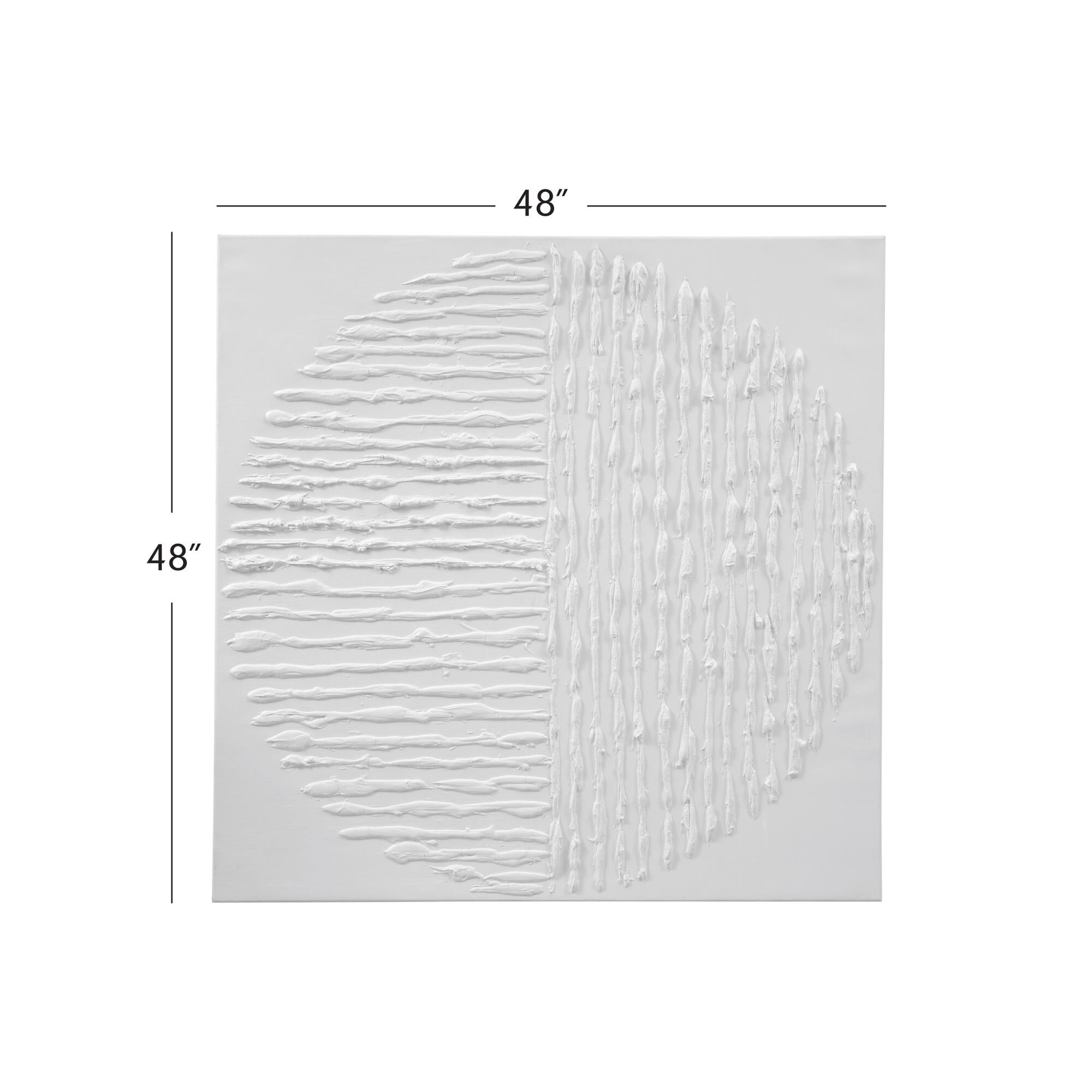 Textured Circle 48 Inch Alternative Wall Art By Bassett Mirror Company