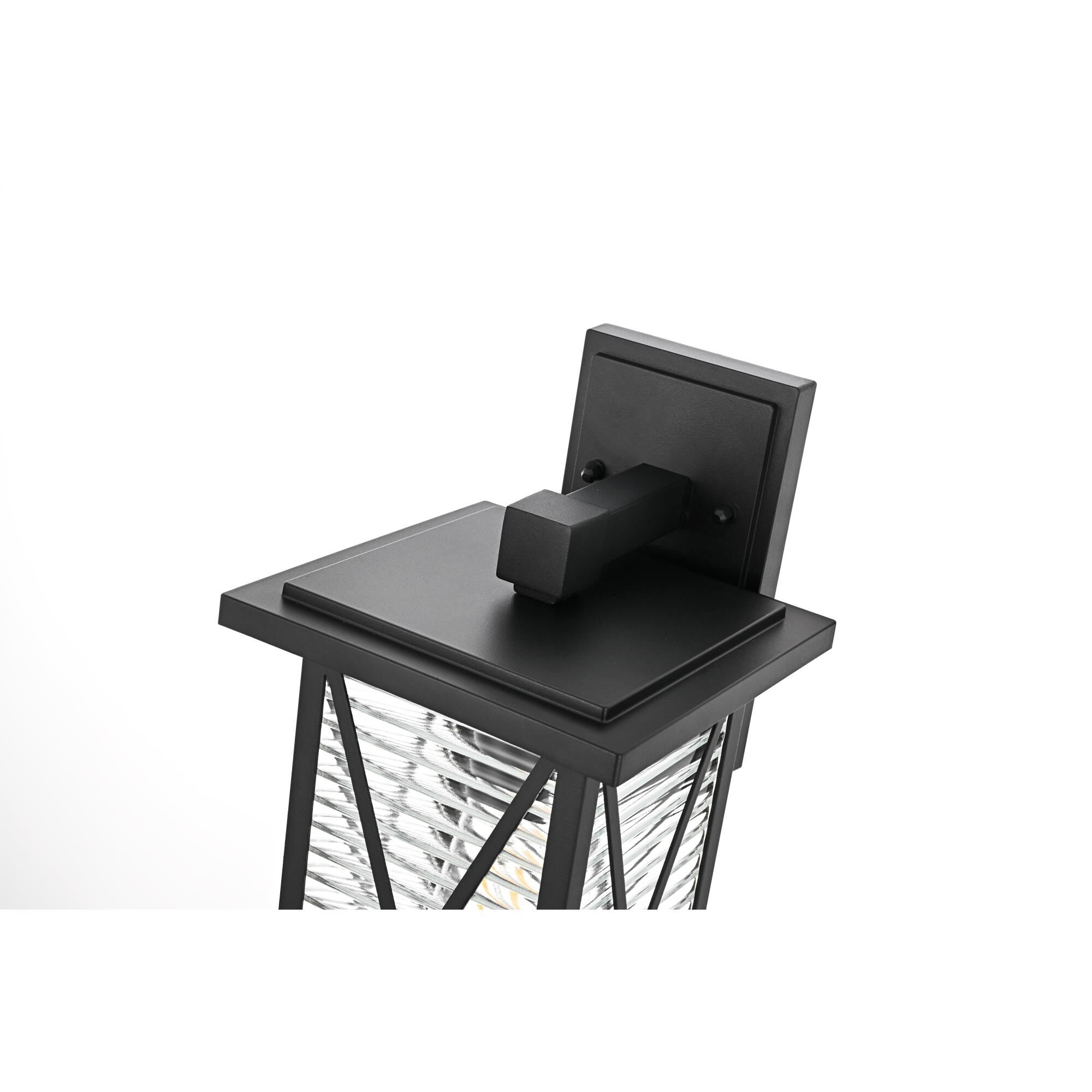 Shown in Black finish and Clear glass