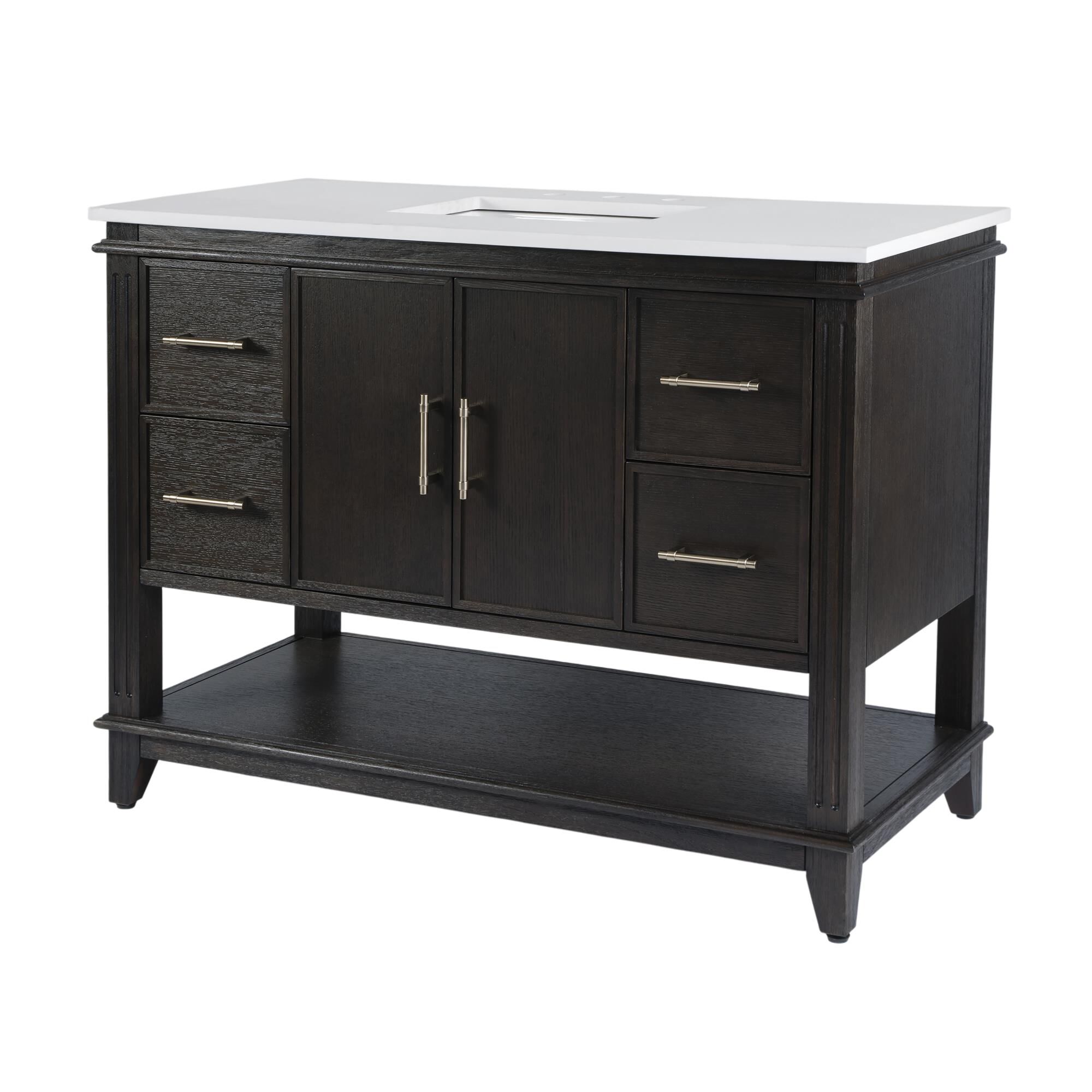 Shown in Dark Roast Coffee Wire Brushed finish