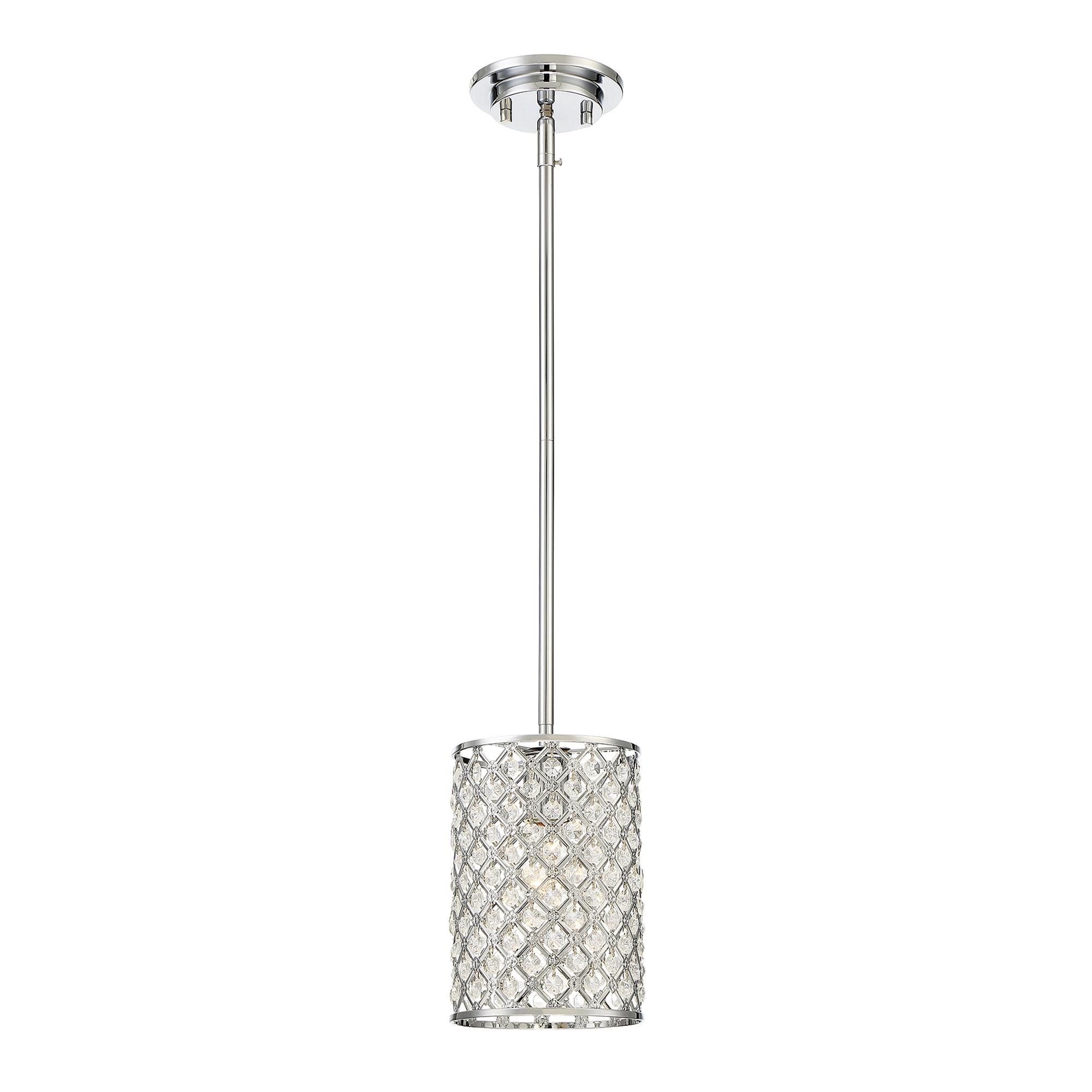 Shown in Chrome finish and Clear, Machine Cut crystal